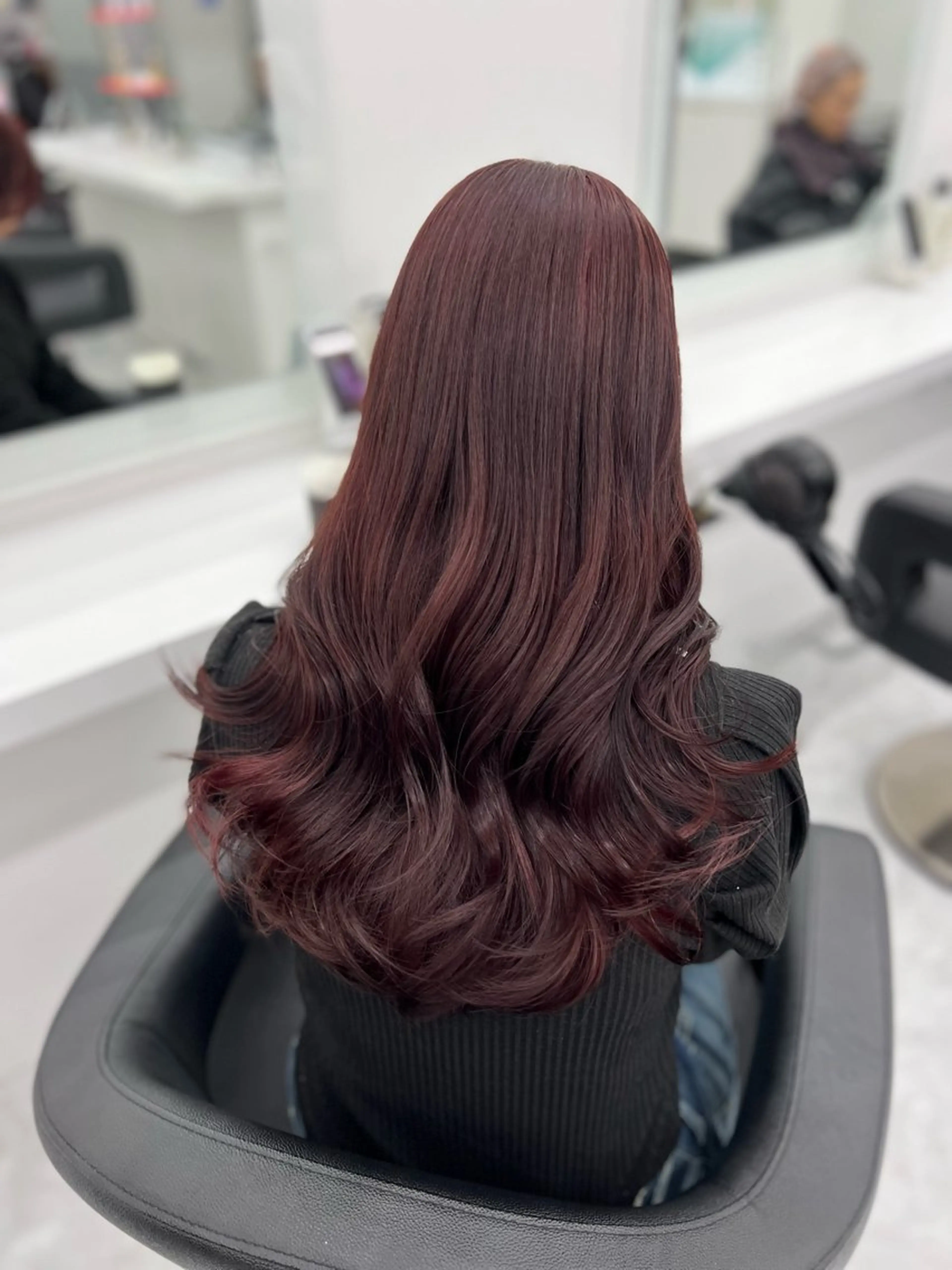 セミロング カラー ヘアアレンジ ダブルカラー特化💖 韓国ヘア💖りくのヘアスタイル