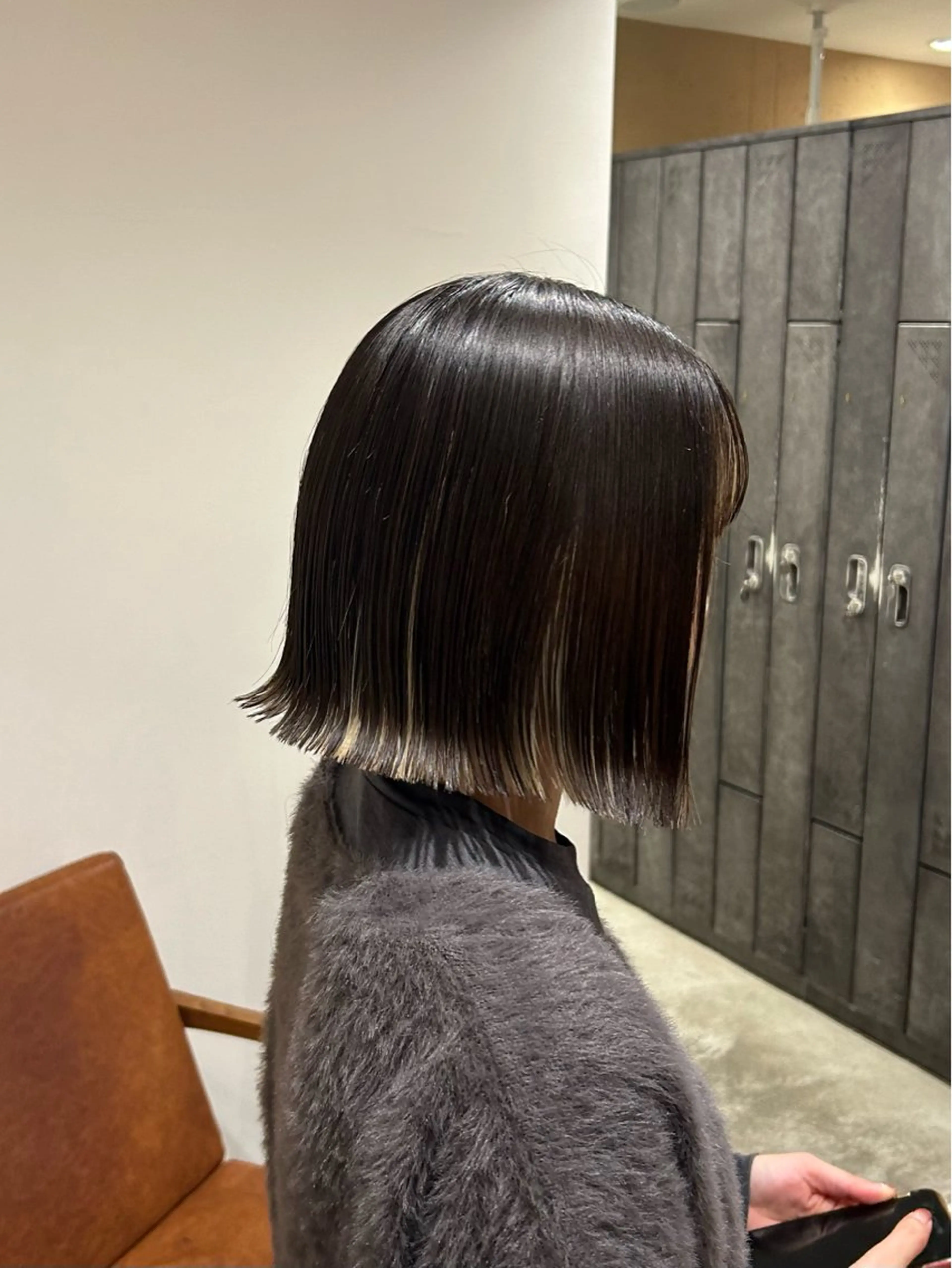 ミディアム ボブ カット Lumier de mashu所属・nana/ボブ/ レイヤー/メンズのヘアスタイル