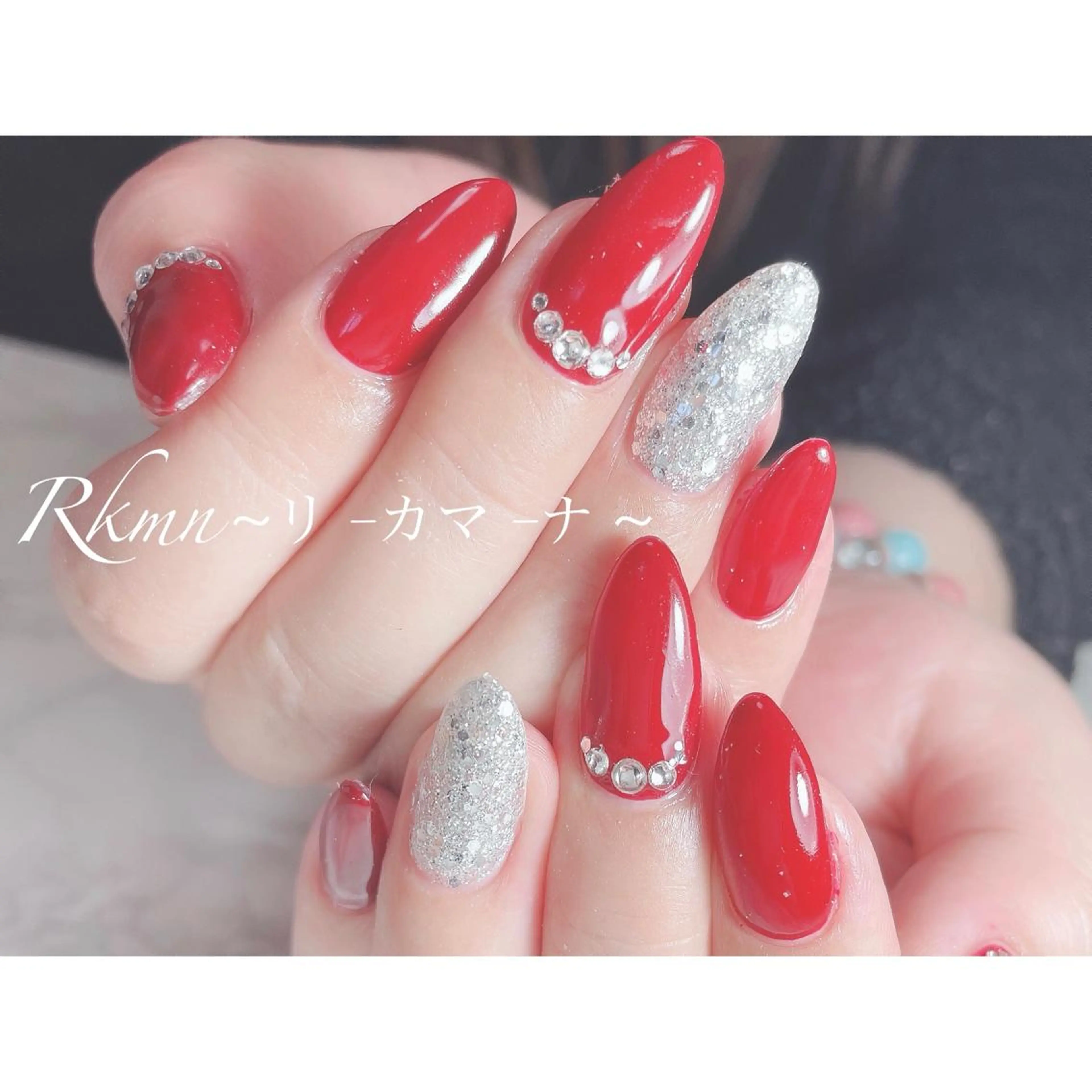 ネイル アートネイル フレンチネイル ジェルネイル グラデーション ラメ(グリッター) ハンドネイル フットネイル ハンドケア Rkmn ~リ-カマ-ナ~のネイルデザイン