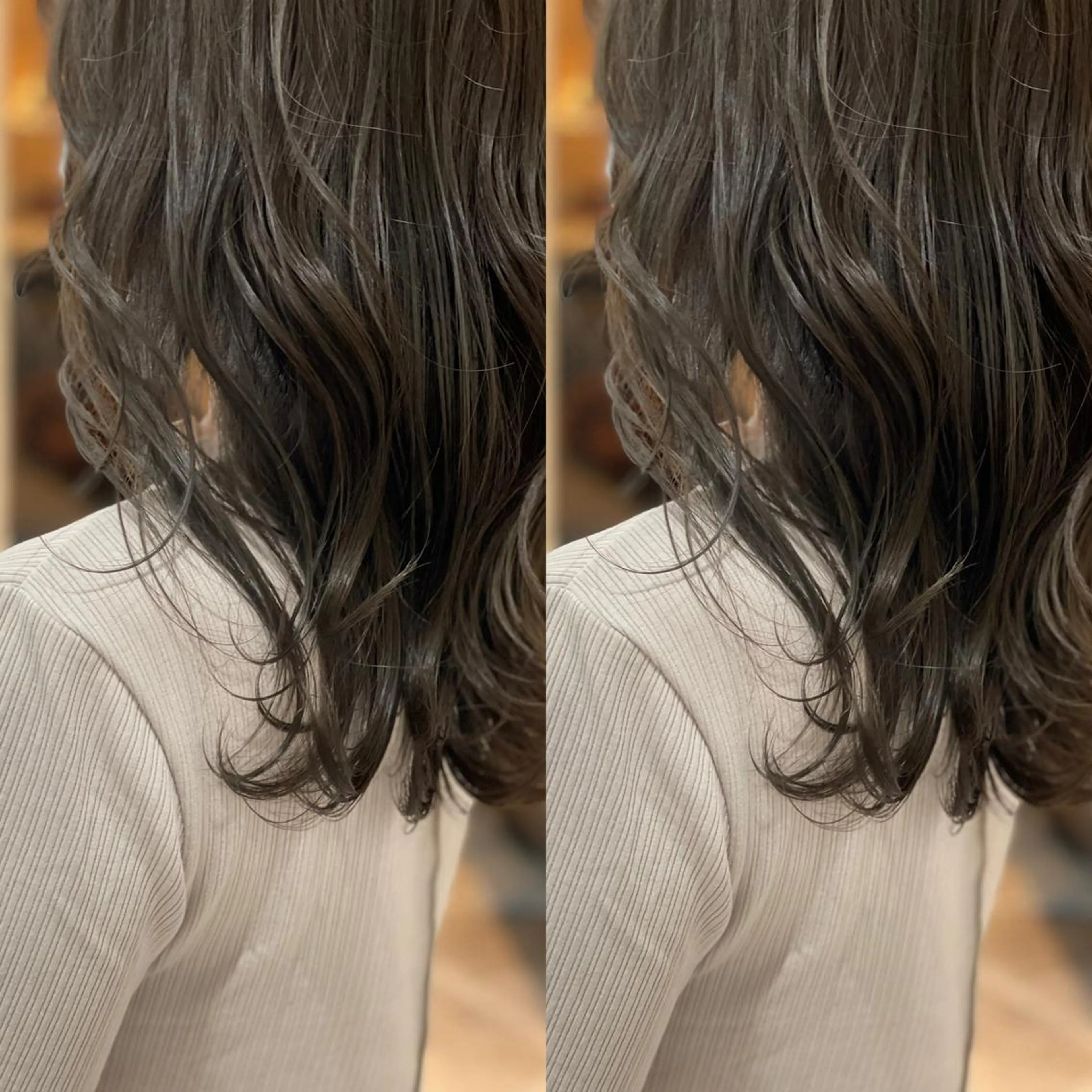 セミロング カラー Snaly カラー特化ページのヘアスタイル