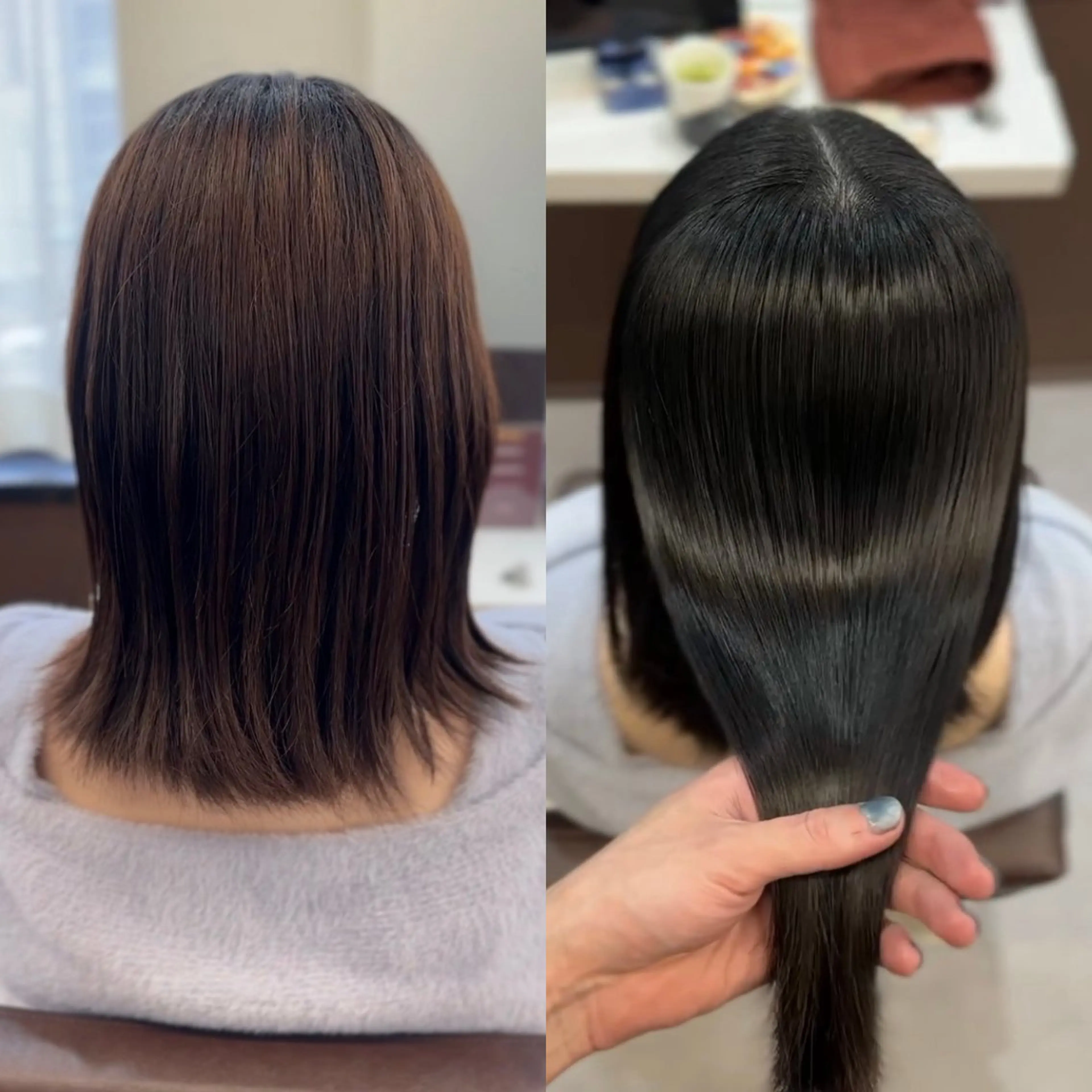 ミディアム 💎艶髪💎縮毛矯正 /髪質改善/ひかるのヘアスタイル