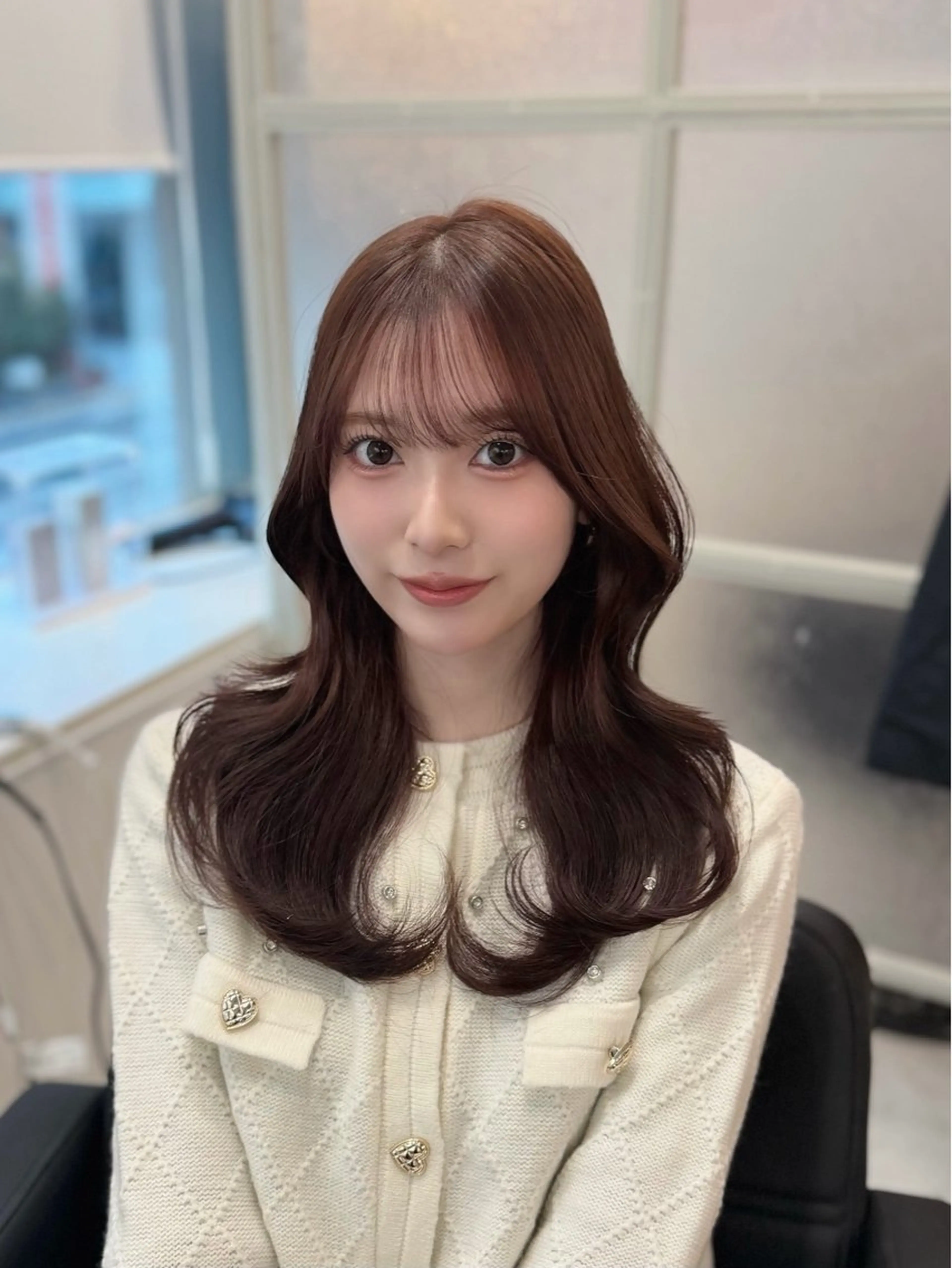 セミロング カラー ブラウンカラー レイヤーカット ヘアカラー 韓国ヘア/髪質改善 /natsuki🧸のヘアスタイル