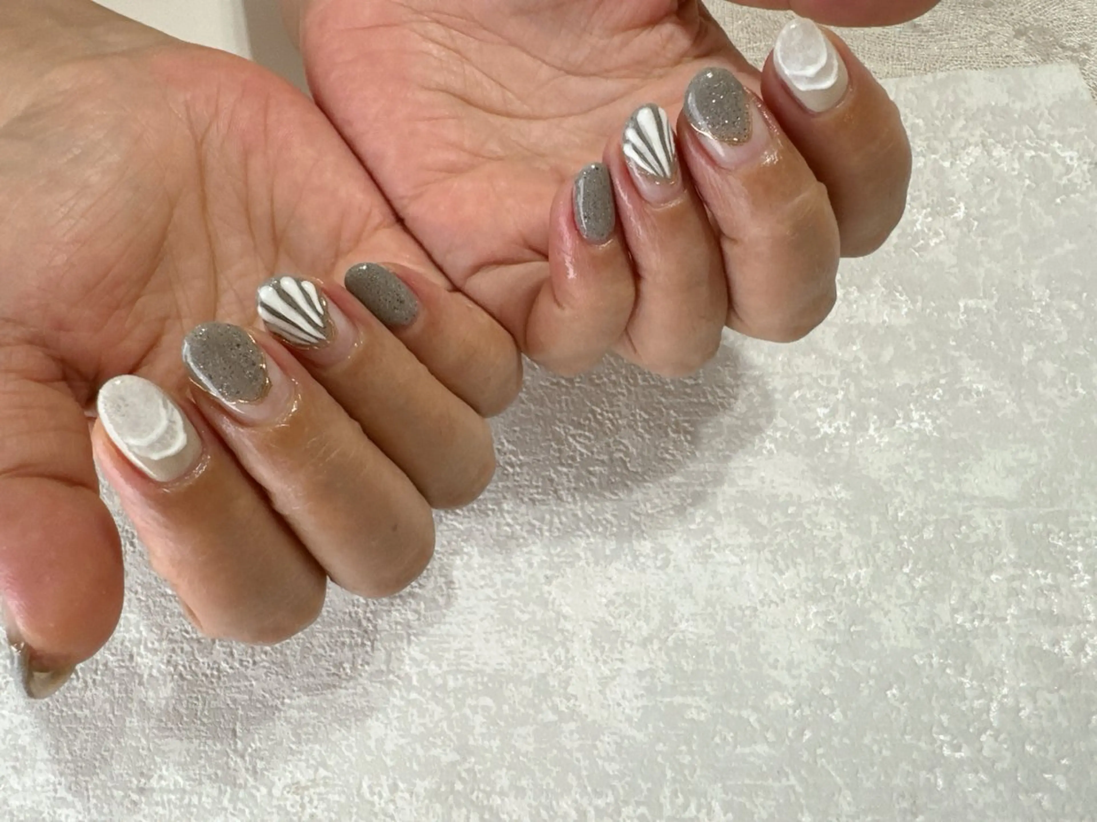 ネイル ジェルネイル キラキラネイル メンズネイル パラジェル 夏ネイル kikinail 溝の口のネイルデザイン