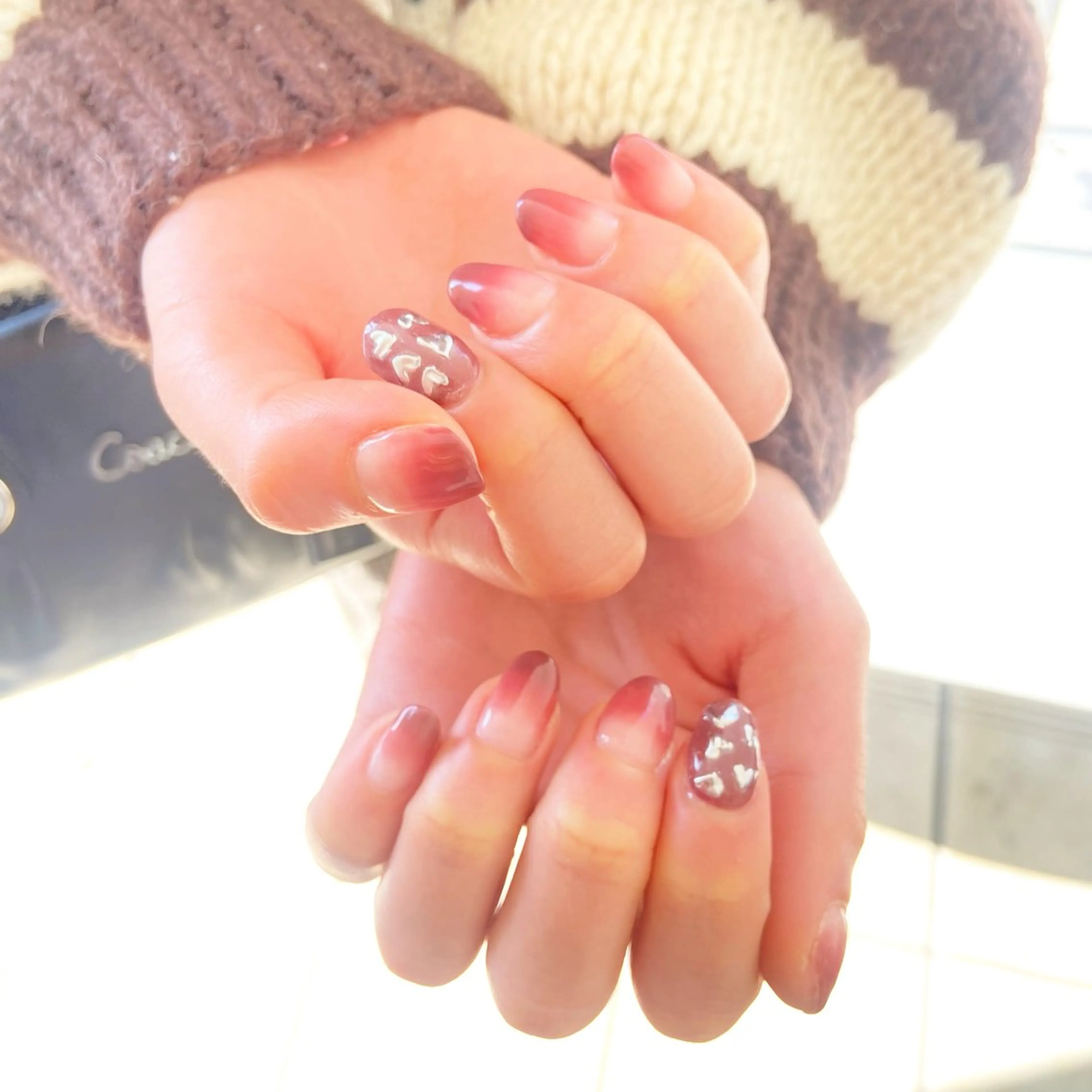 ネイル アートネイル グラデーション ミラーネイル Risa 梅田/南森町ネイルのネイルデザイン