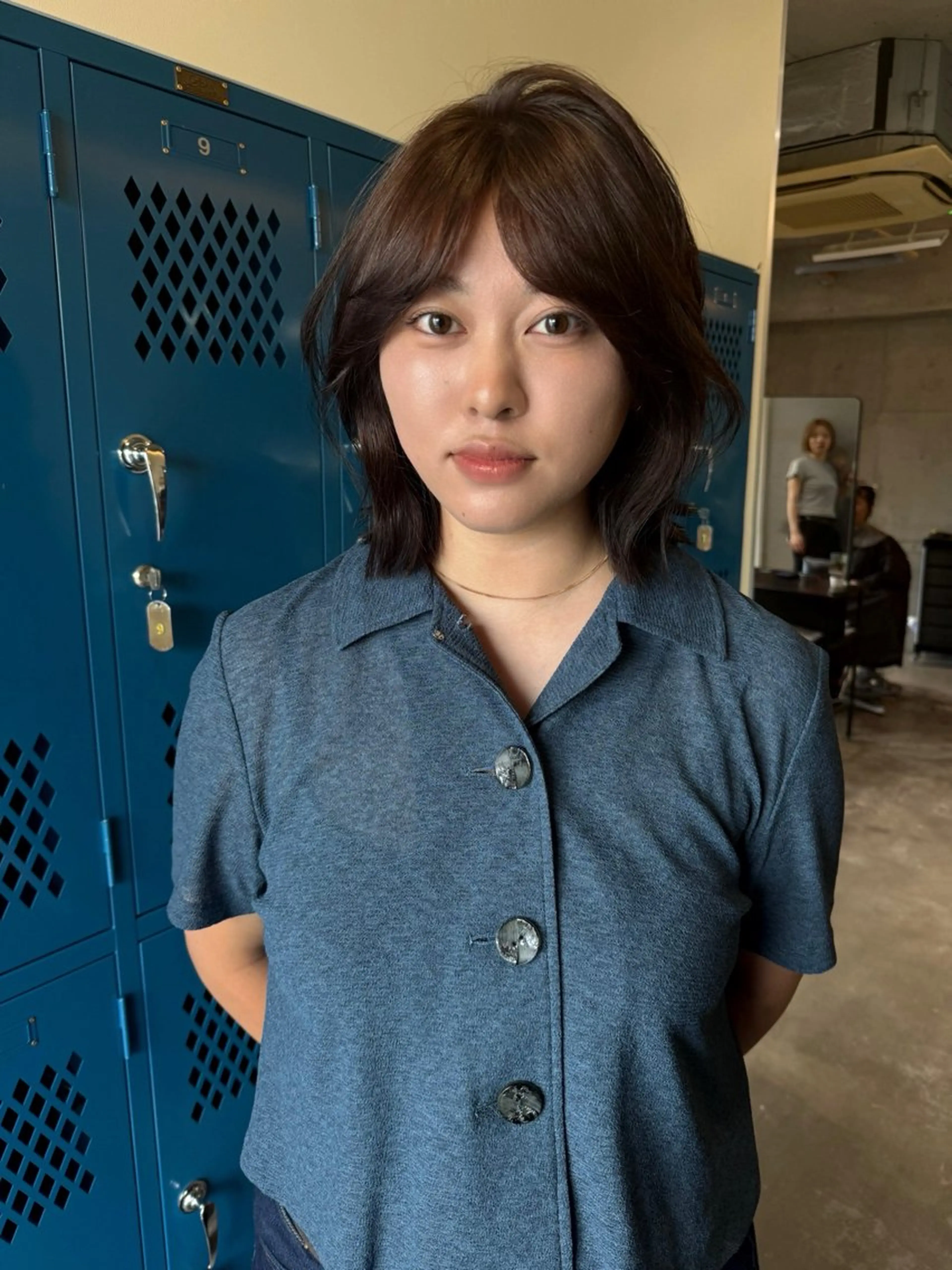 ミディアム カット ヘアカラー レイヤーカット\ウル フ　chinatsuのヘアスタイル