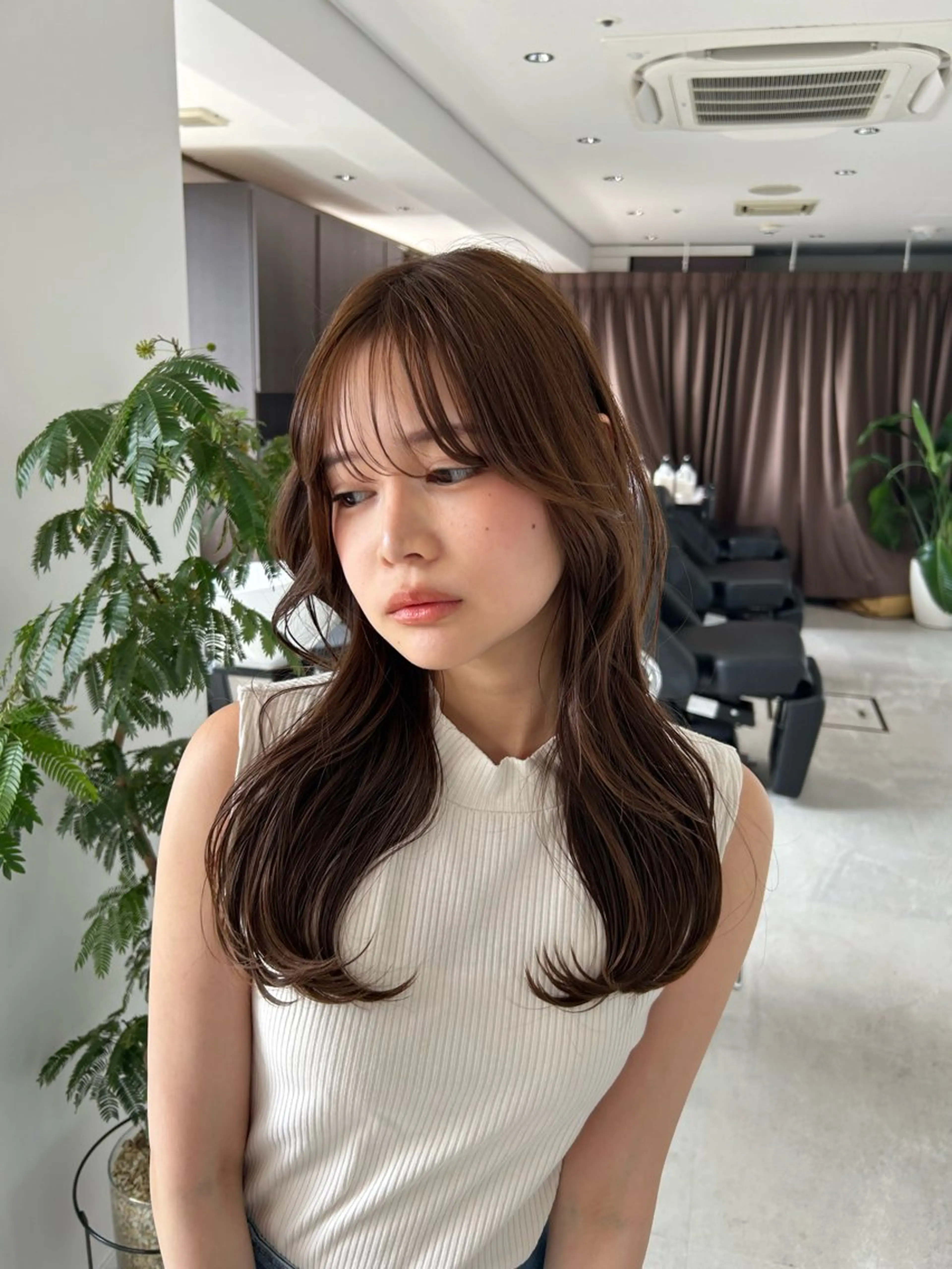 セミロング カラー ♡透明感/艶カラー /haruka♡のヘアスタイル