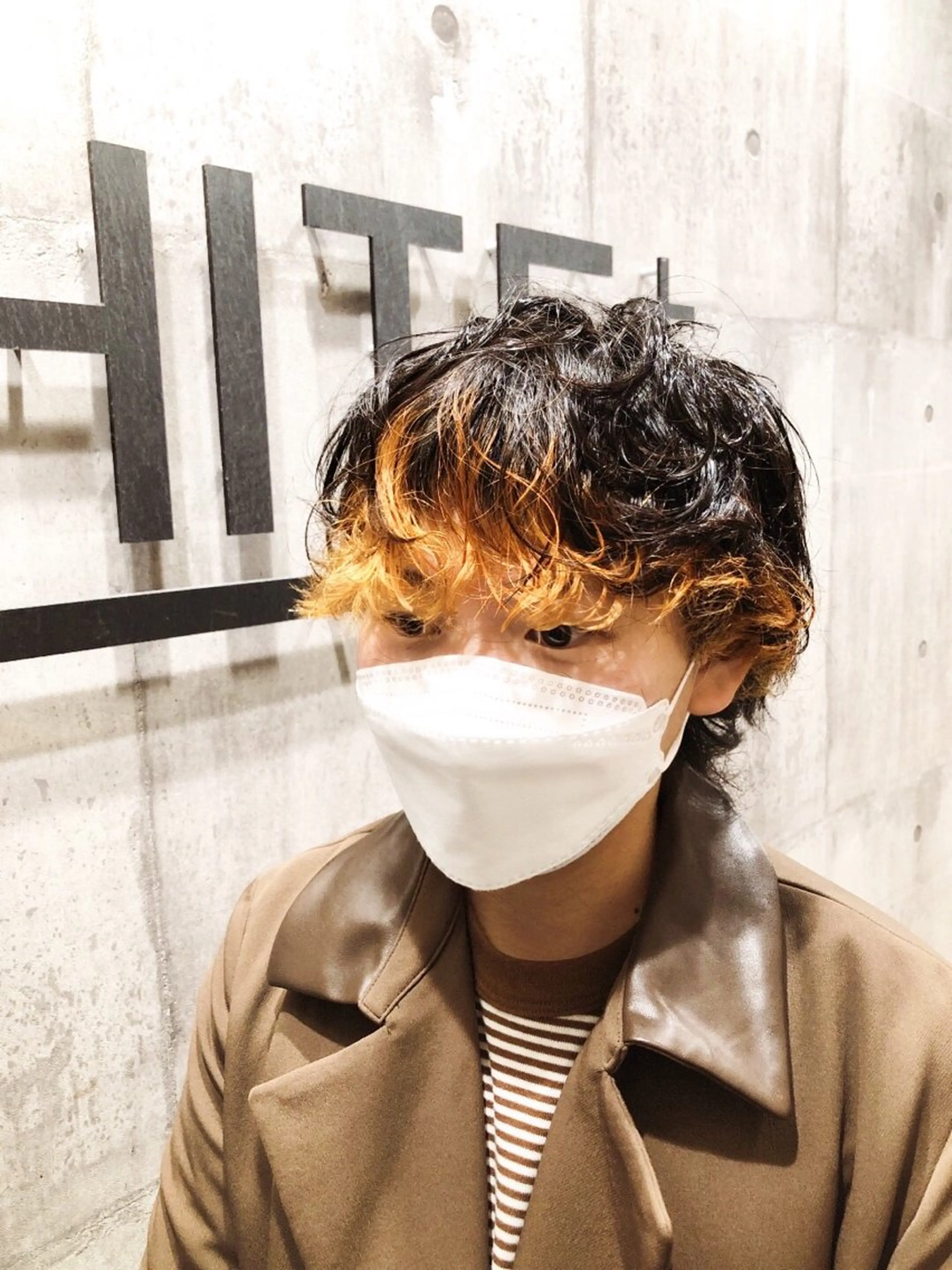 ショート パーマ _WHITE＋ 南海難波店所属・射場 達也のヘアスタイル