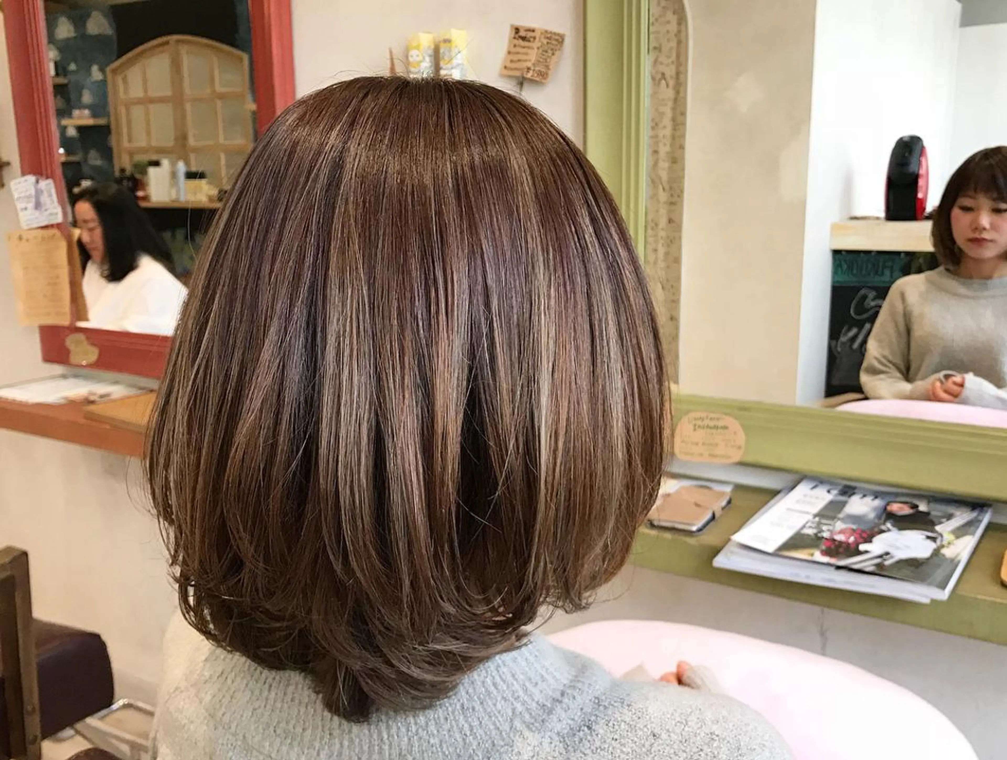 ショート カラー バレイヤージュ ハイライトカラー ハイライト レイヤーカット メンズ指名多数!! SiLO 田島のヘアスタイル