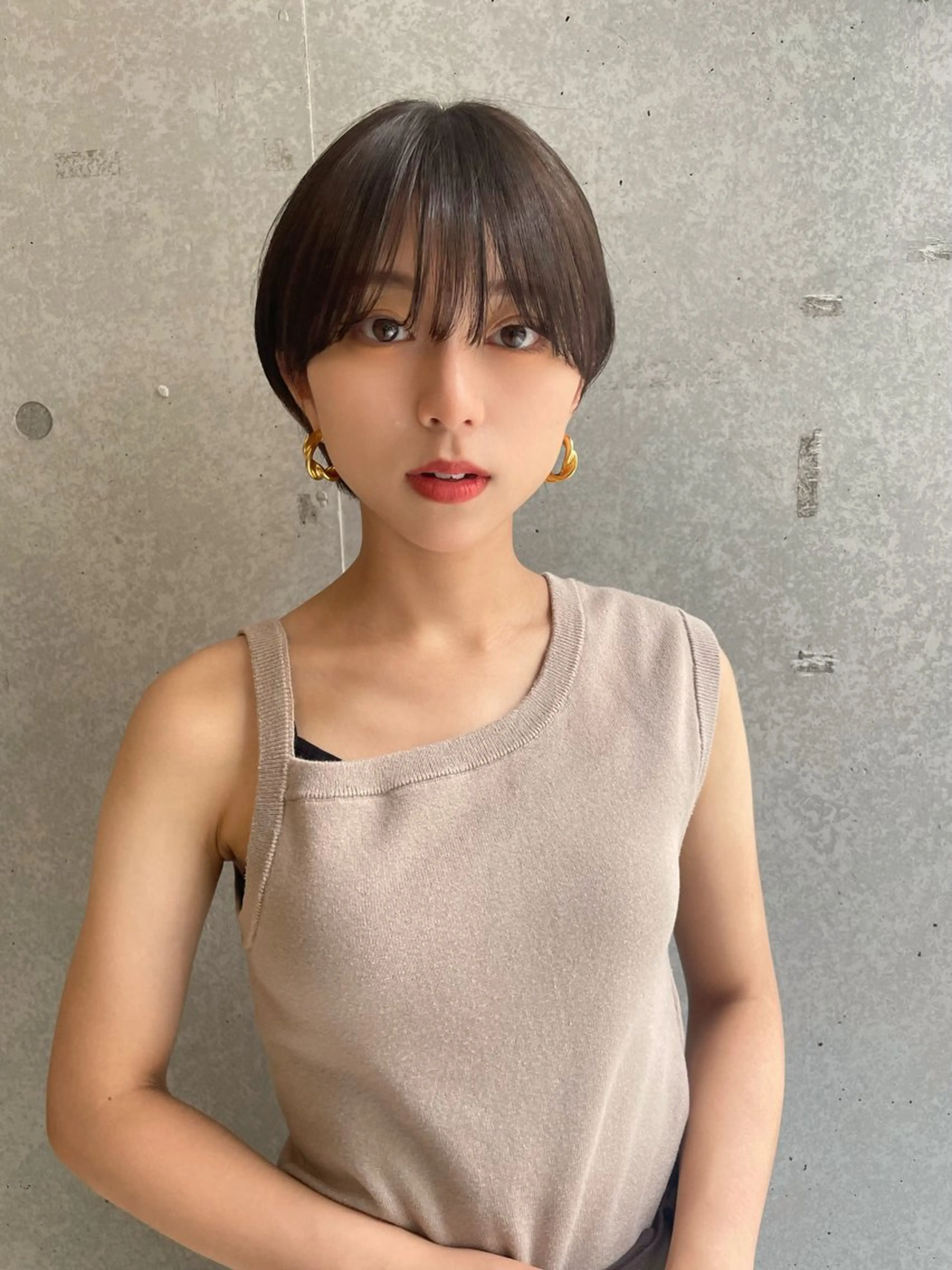 ショート レイヤー/韓国/ 顔周り/しんやのヘアスタイル