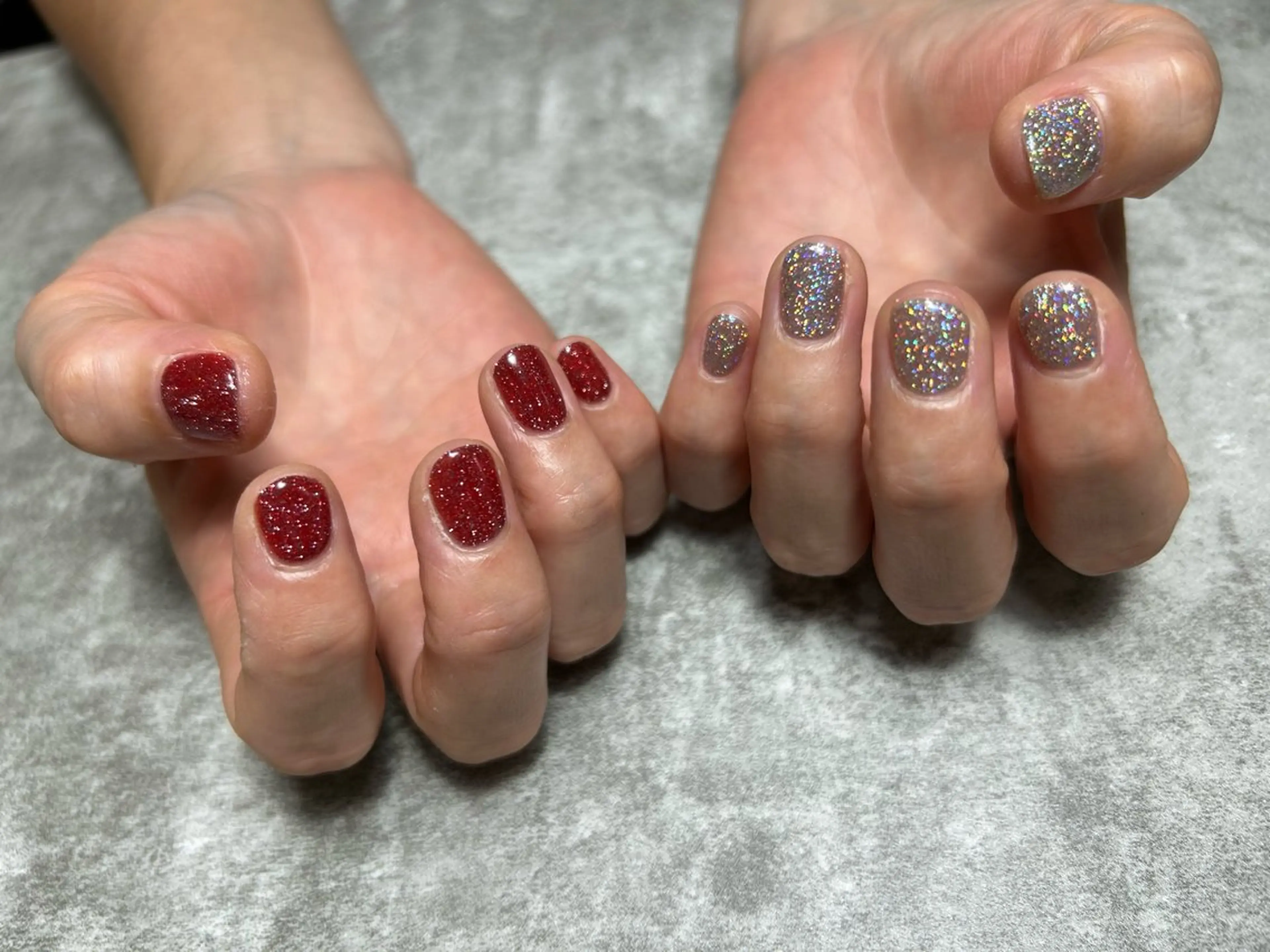 ハンドネイル（マグネット、フラッシュ）ケア込みの写真
