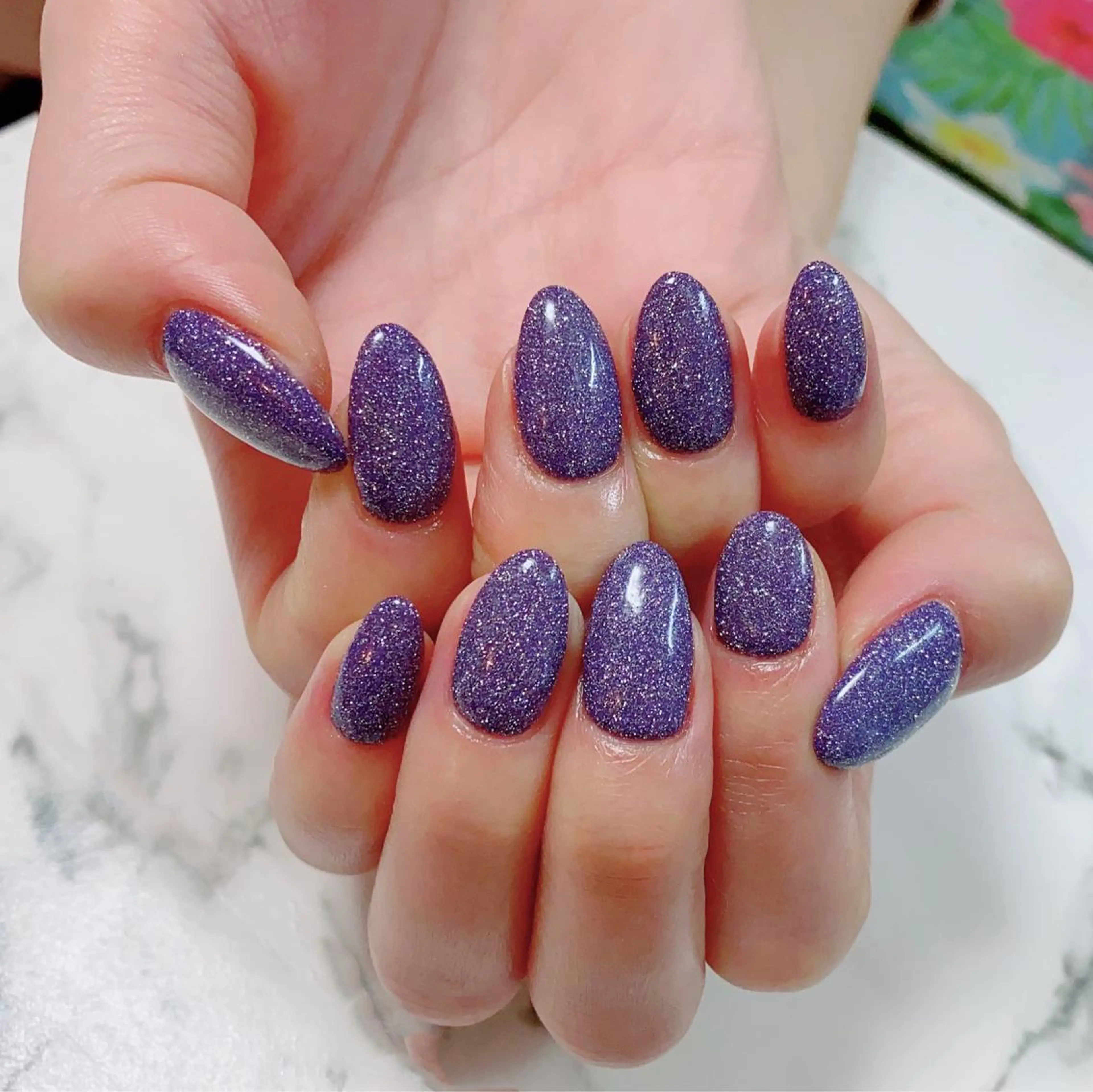 ロング カラー ネイル フラッシュネイル Q Free nailsのネイルデザイン