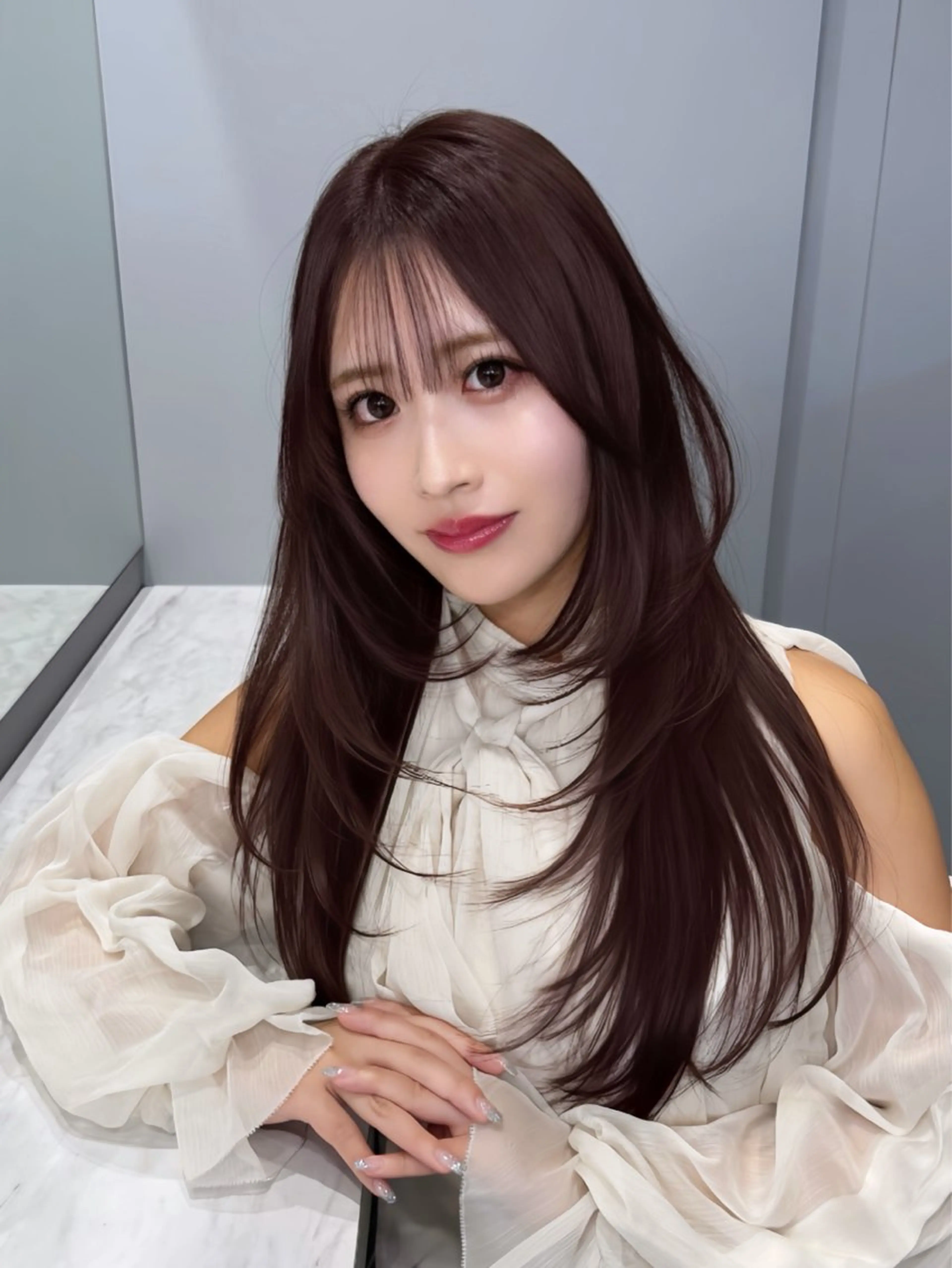 ロング カラー カット 縮毛矯正 トリートメント 🦋韓国系指名No1 店長/圓山 祐也🦋のヘアスタイル