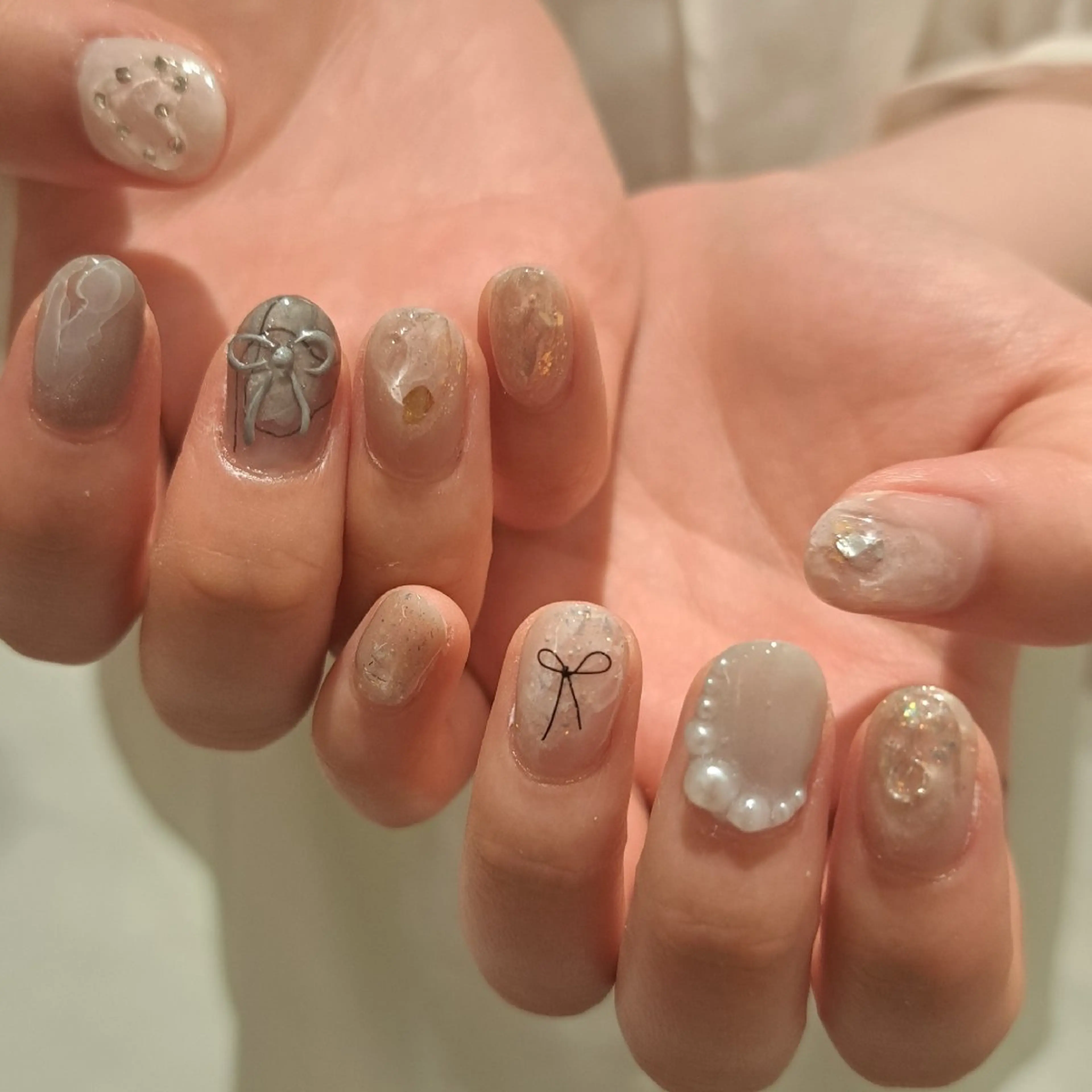 ネイル アートネイル ジェルネイル 持ち込み ニュアンスネイル ぷっくりネイル Nail mood /アートし放題のネイルデザイン
