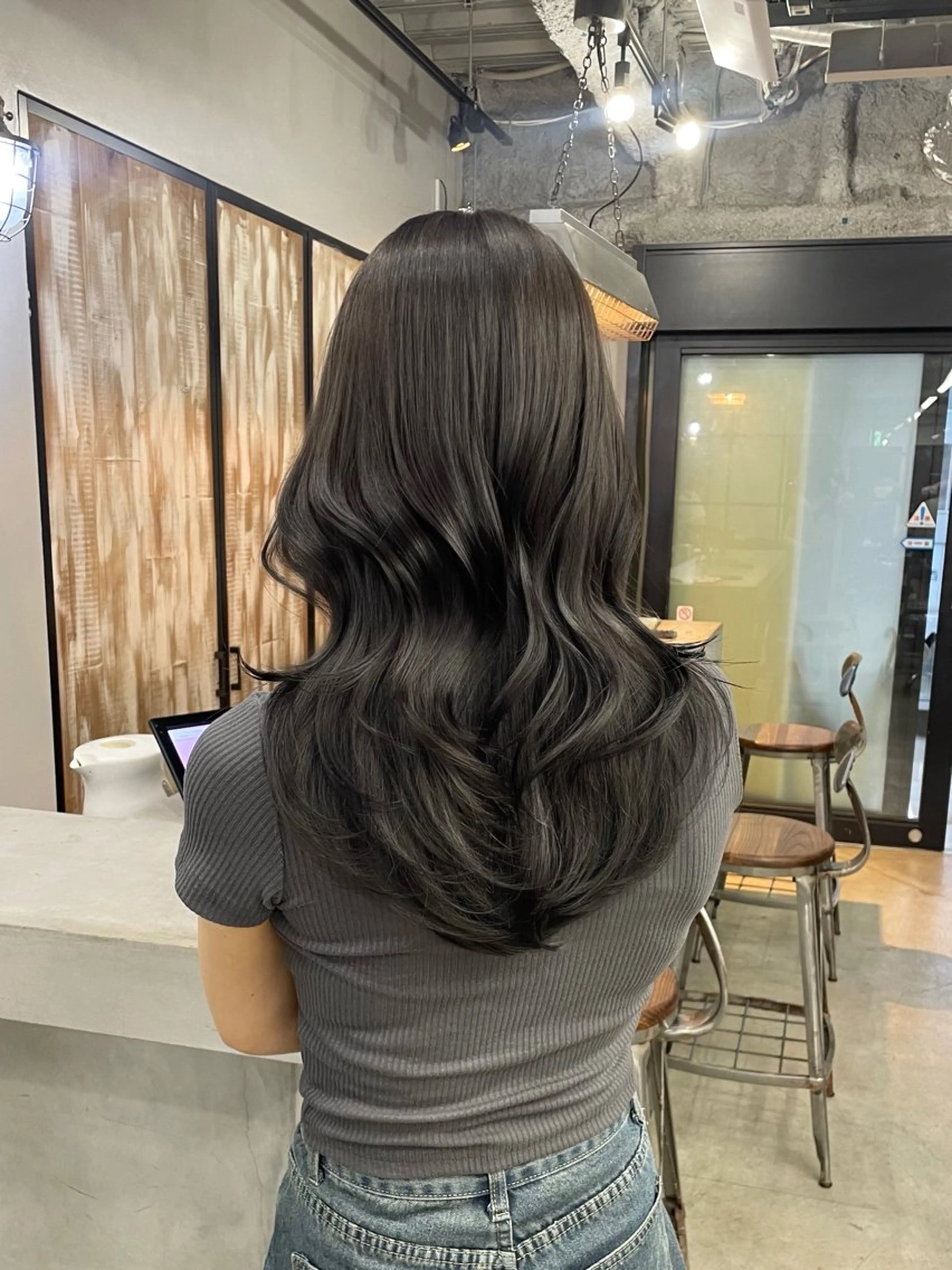 ロング カラー 新宿/韓国ヘア/ 髪質改善ストレートのヘアスタイル