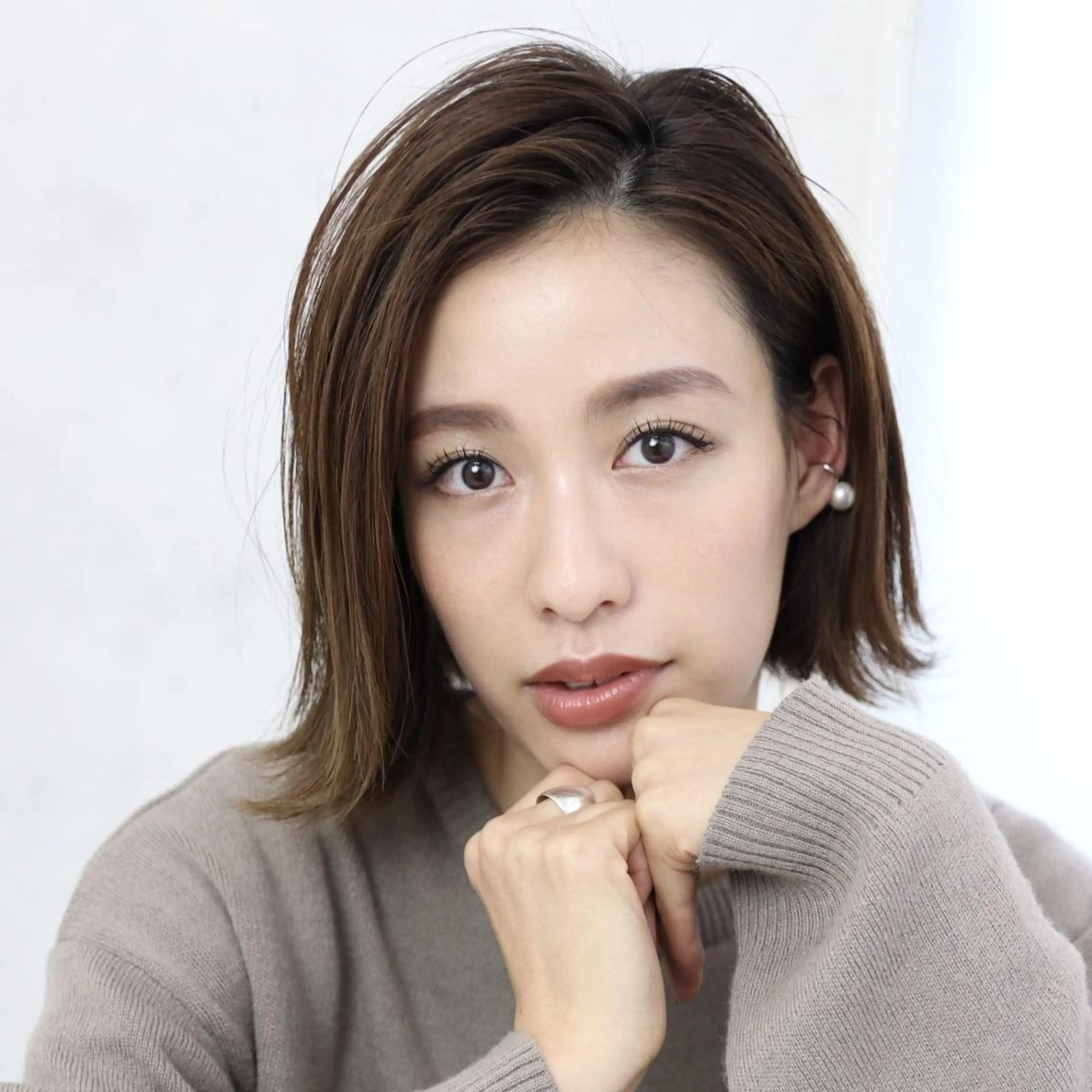 ミディアム SOURCE 堺東のヘアスタイル