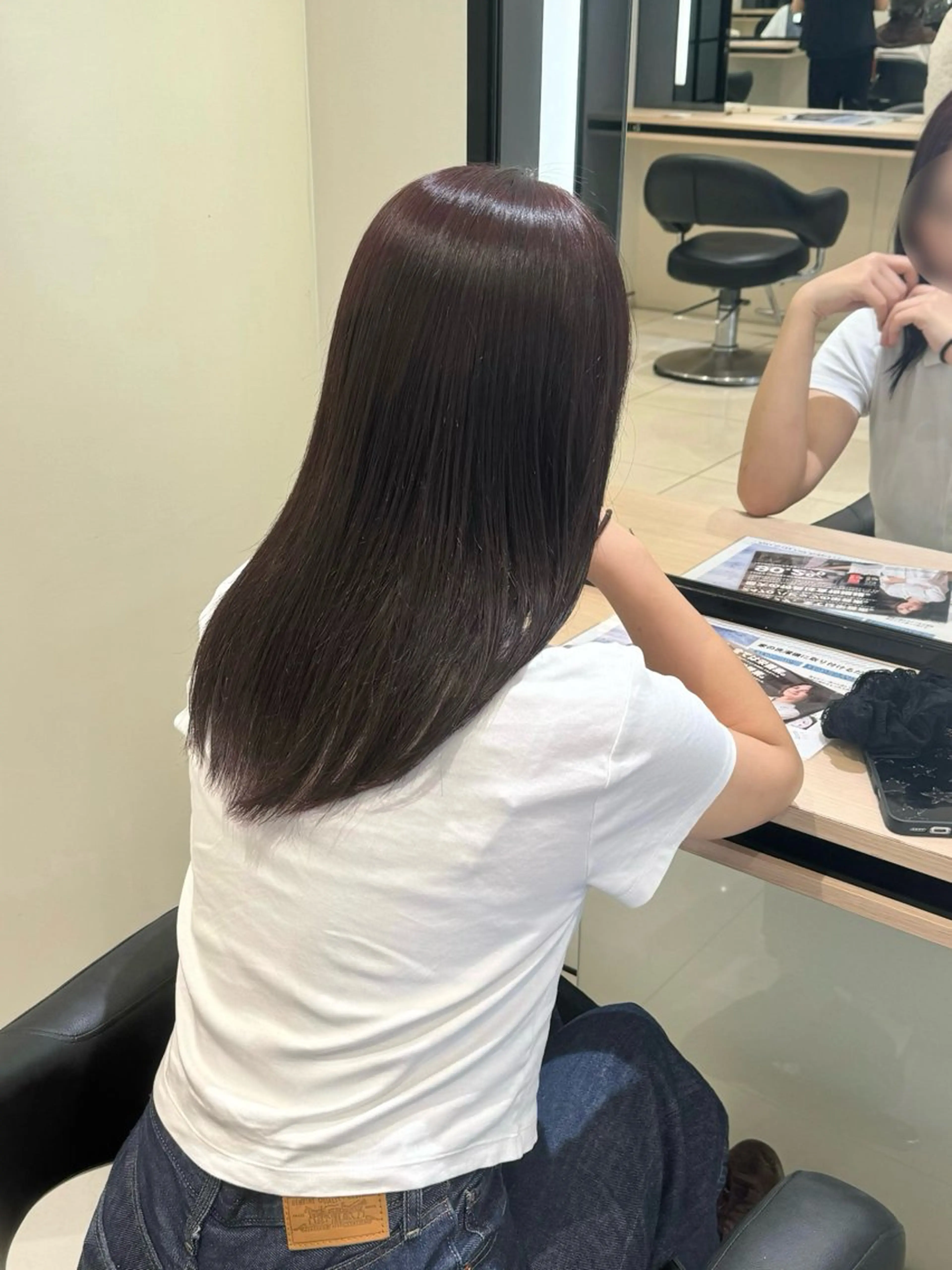 ロング カラー ヘアカラー トリートメント ひなの🫧ベージュ系 艶カラーのヘアスタイル