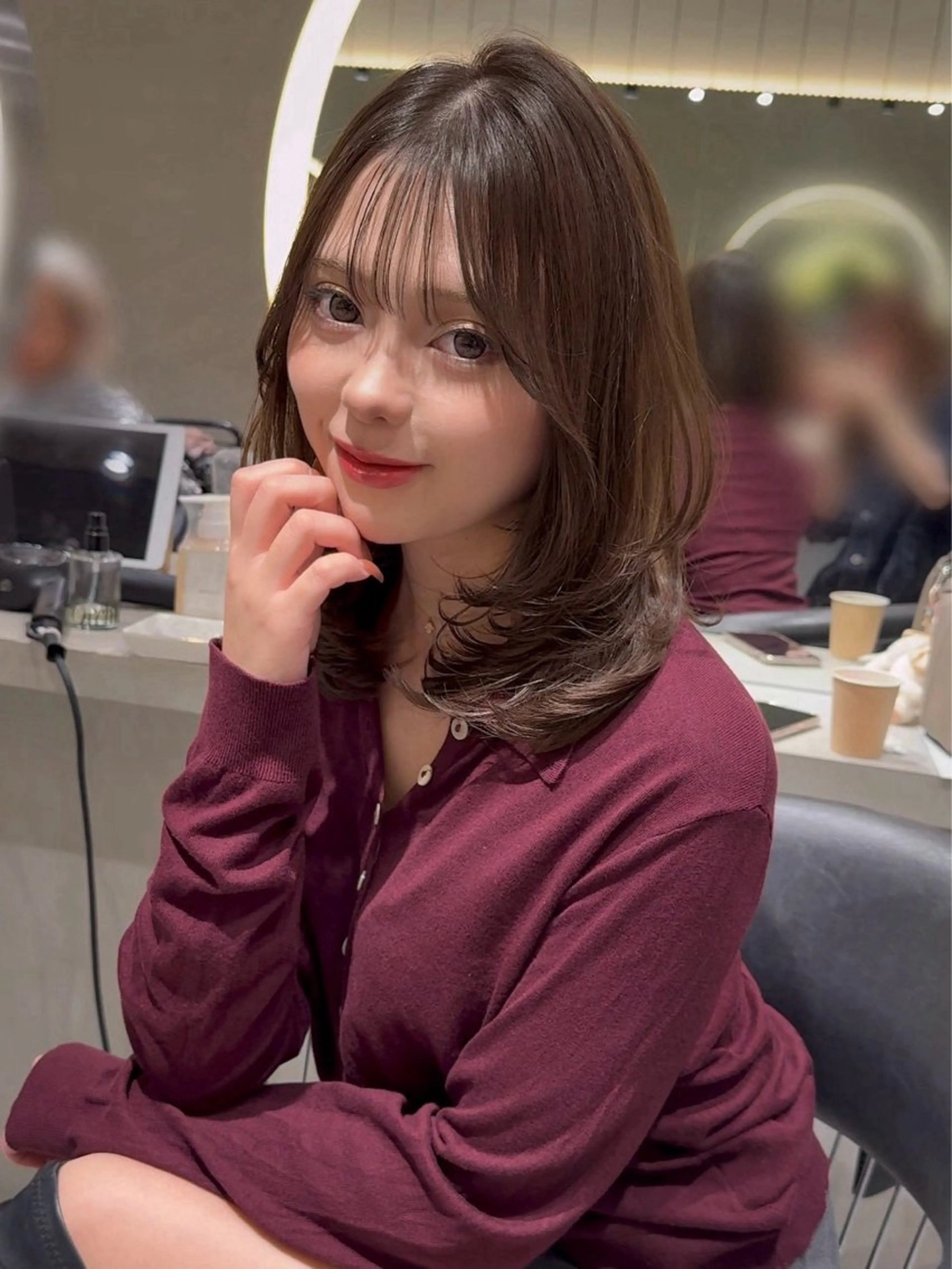 ミディアム カラー ヘアカラー トリートメント 💎髪質改善💎 LondMeliaのヘアスタイル