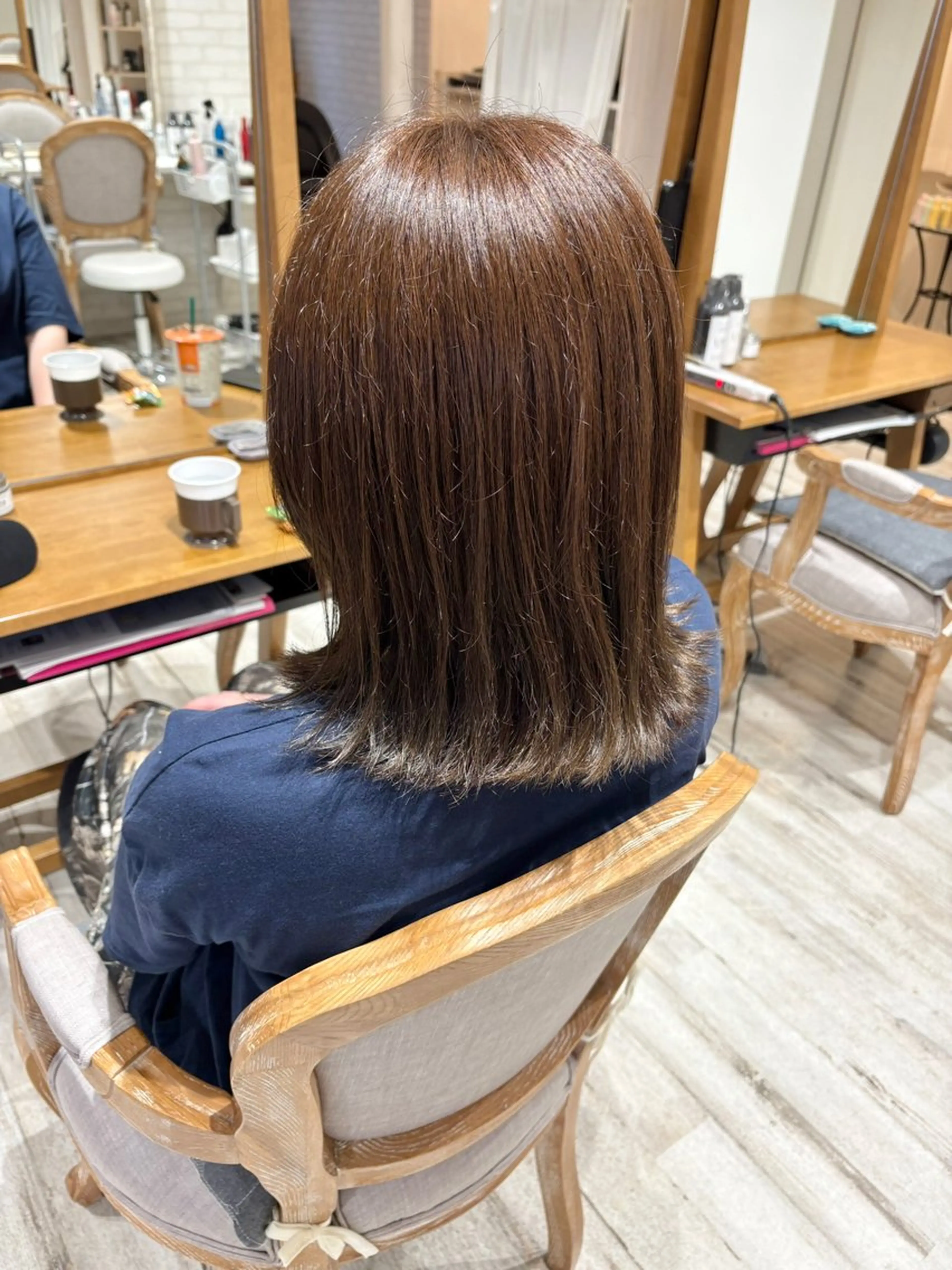 ミディアム カラー カット ヘアカラー 透明感/韓国風 HIRARIのヘアスタイル