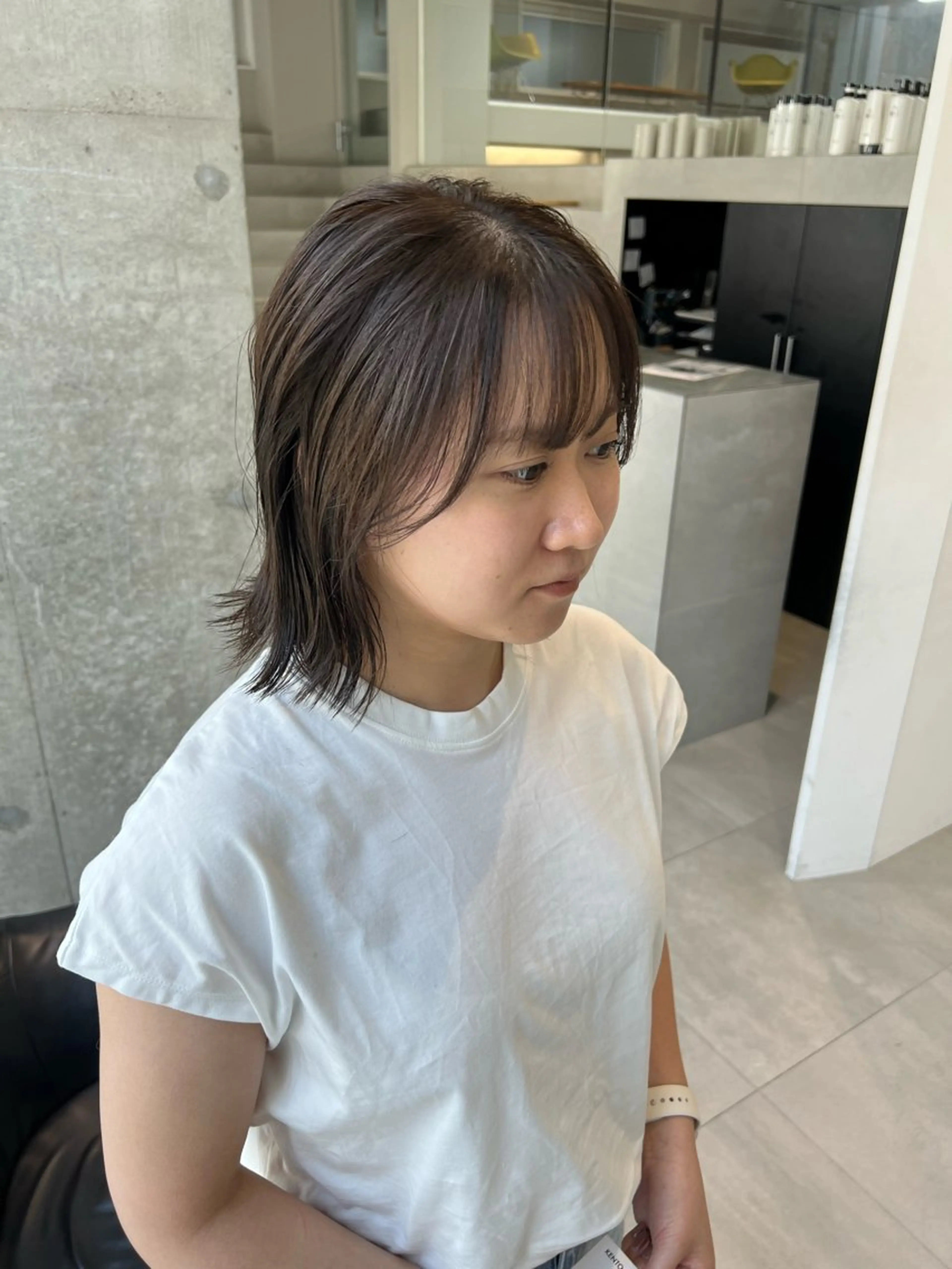 ショート 外ハネヘア カット ヘアカラー トリートメント 吉沢遣人/レイヤー 艶カラー/パーマのヘアスタイル