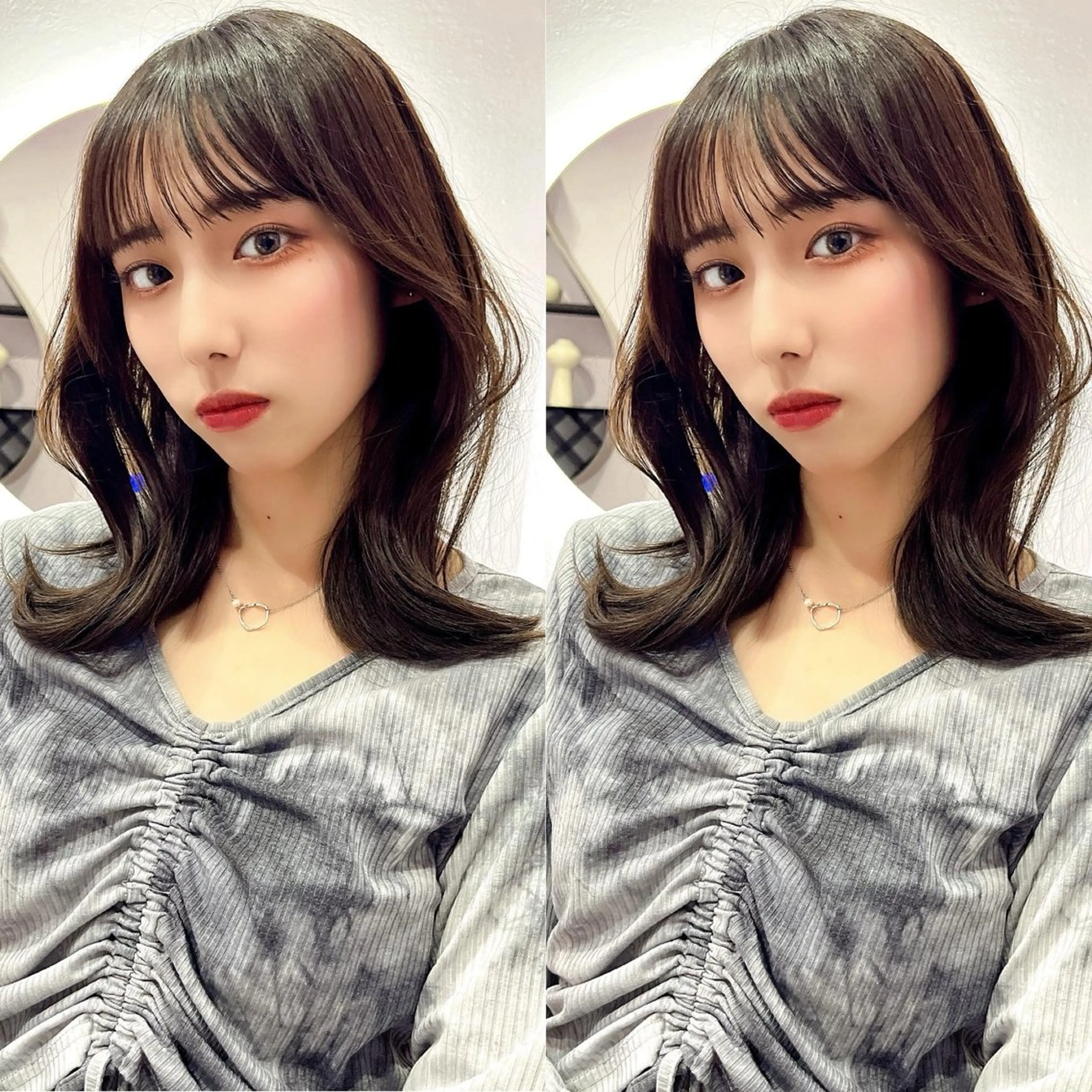 ミディアム カラー 韓国ヘア/髪質改善 TAKAHIROのヘアスタイル