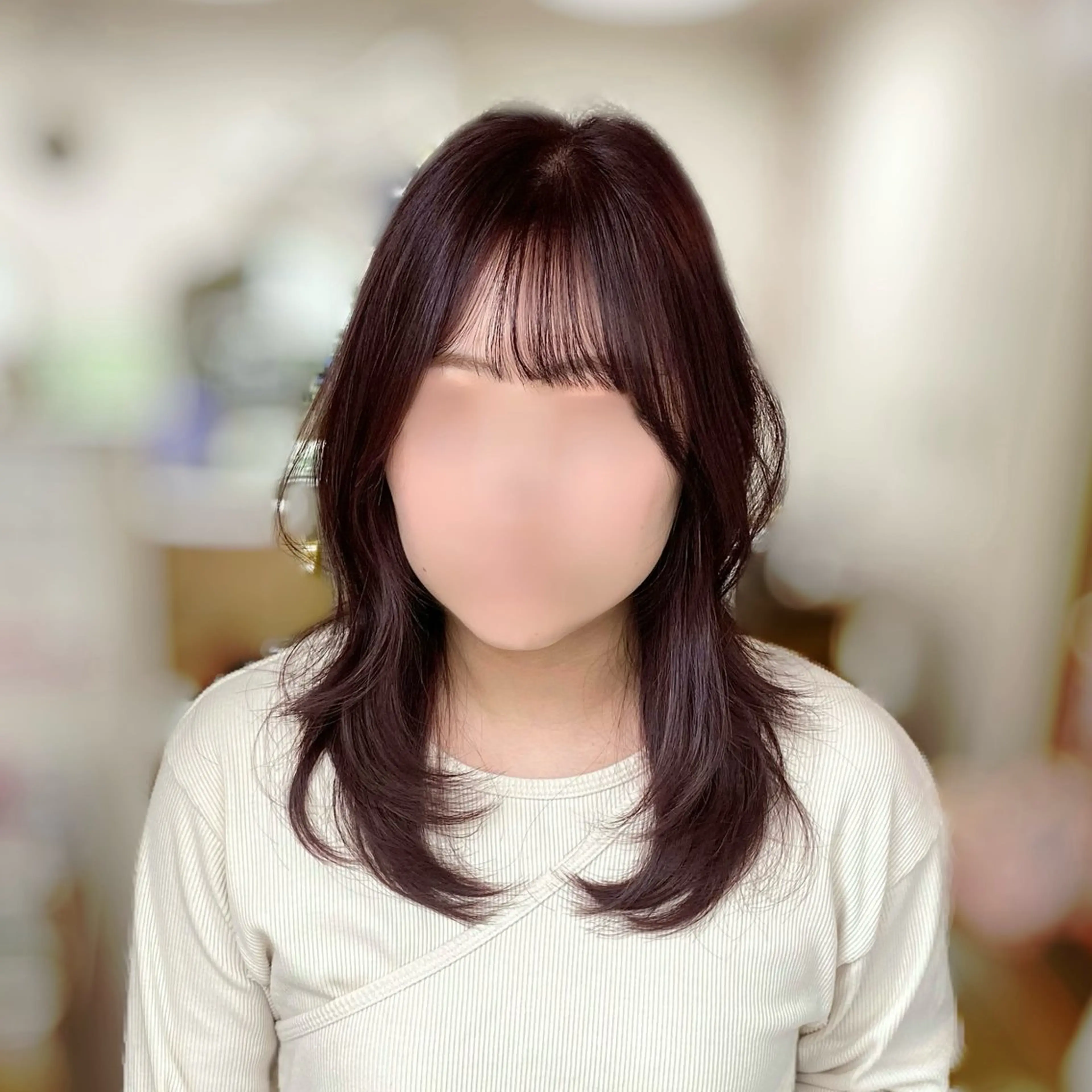 ロング カラー レッドカラー 🥣 hashi 🛋️のヘアスタイル