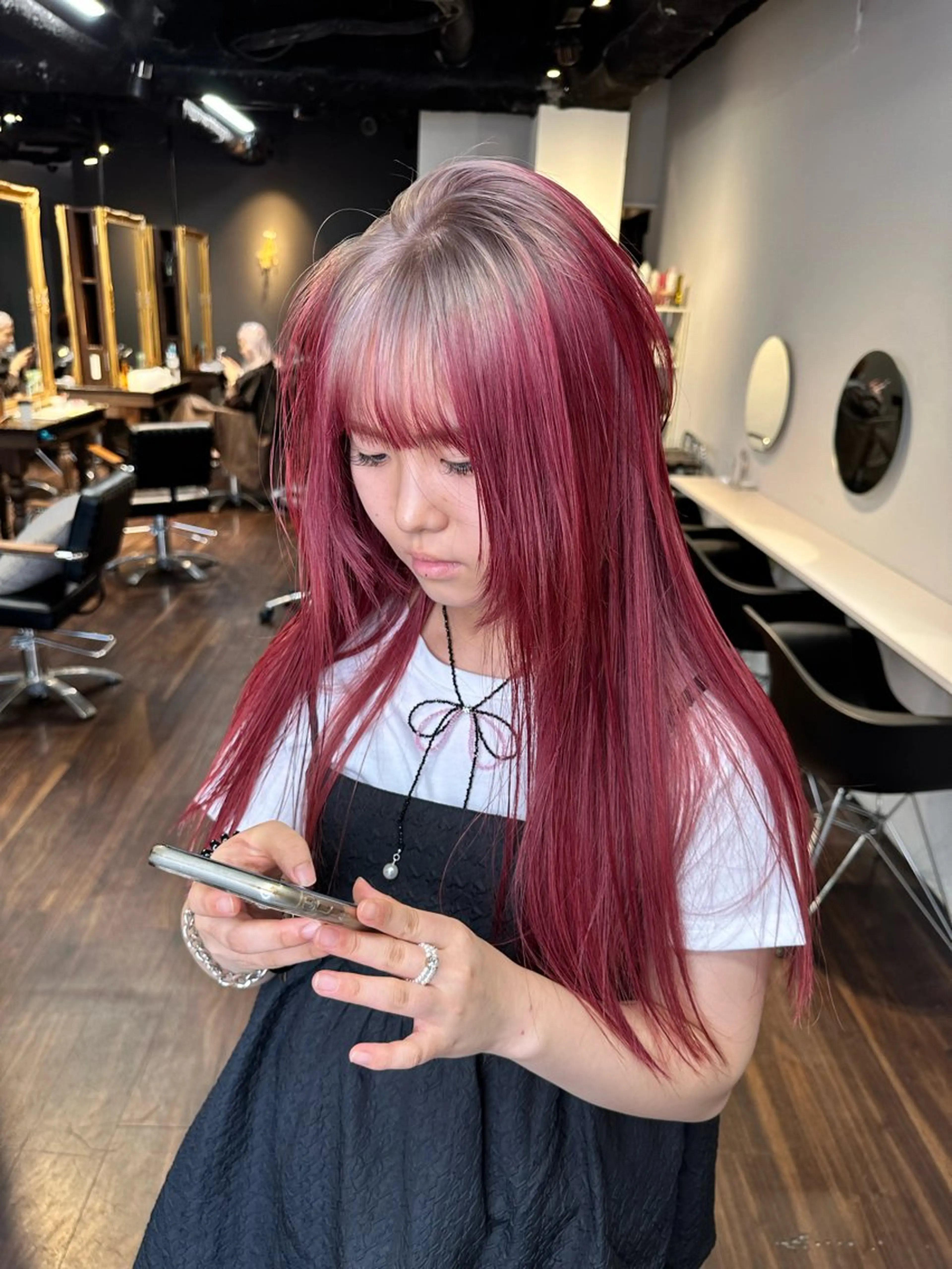 ロング カラー カット ヘアカラー トリートメント ワンホンヘア ケラチン/Kaitoのヘアスタイル