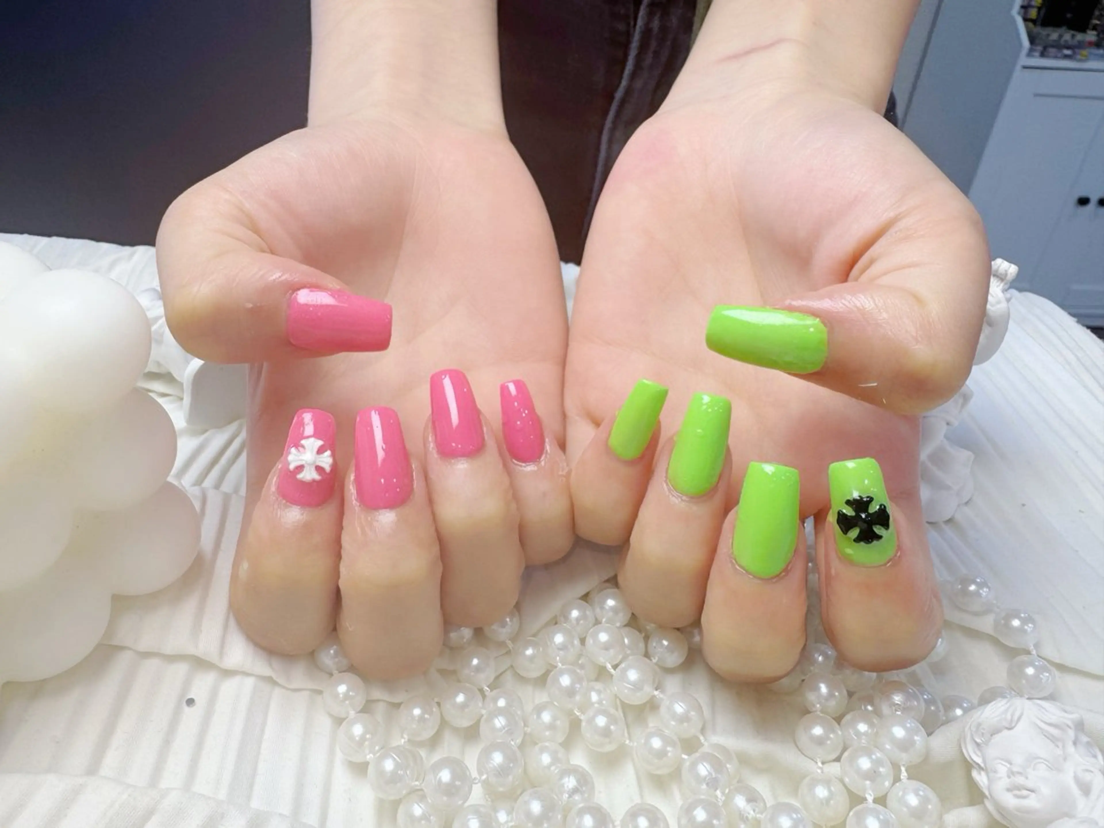 ネイル アートネイル フットネイル ジェルネイル ハート マグネットネイル Babarla Nailのネイルデザイン