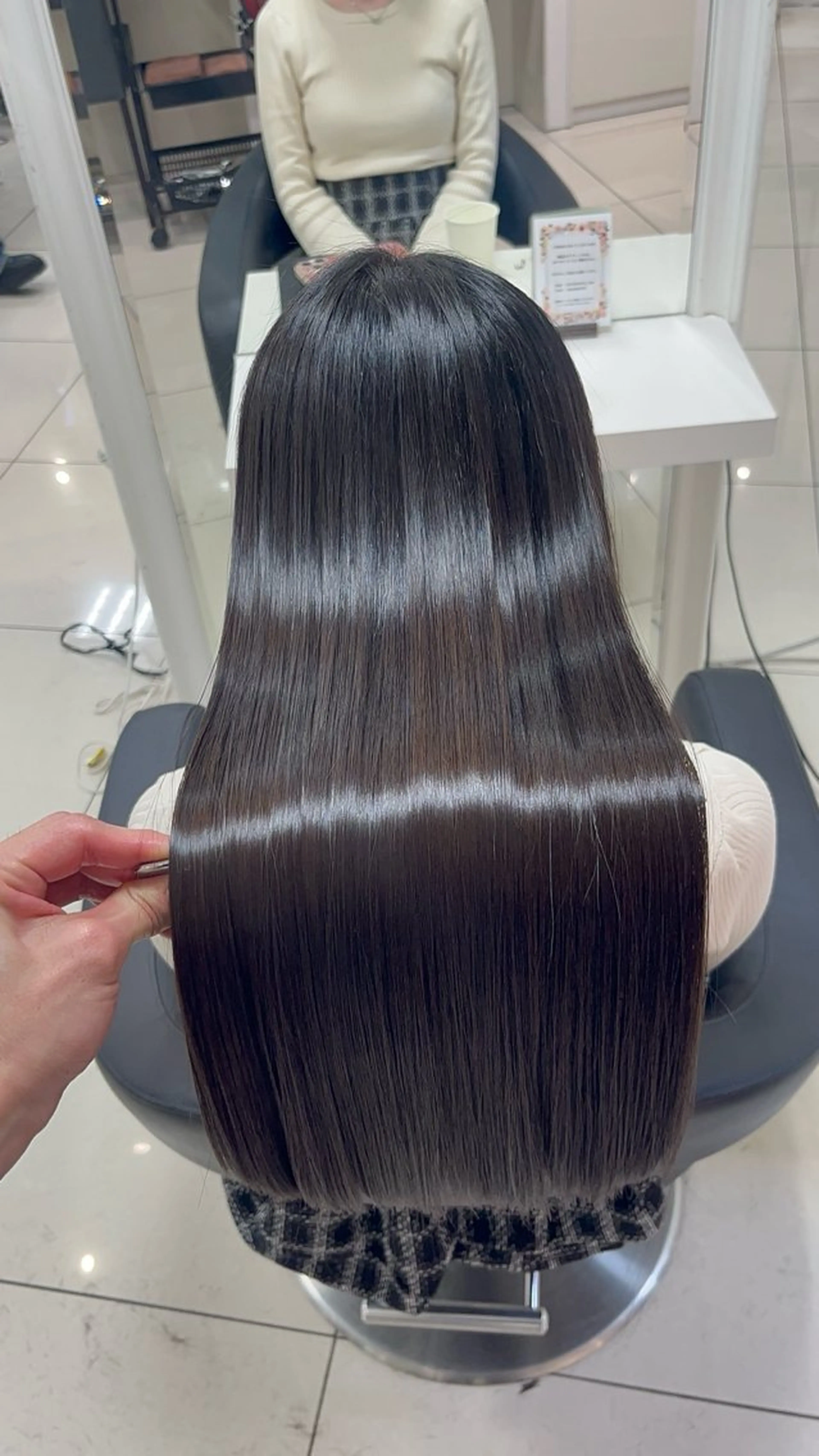 ロング パーマ カット 縮毛矯正 縮毛矯正指名No.1 艶カラー/SHIMAのヘアスタイル