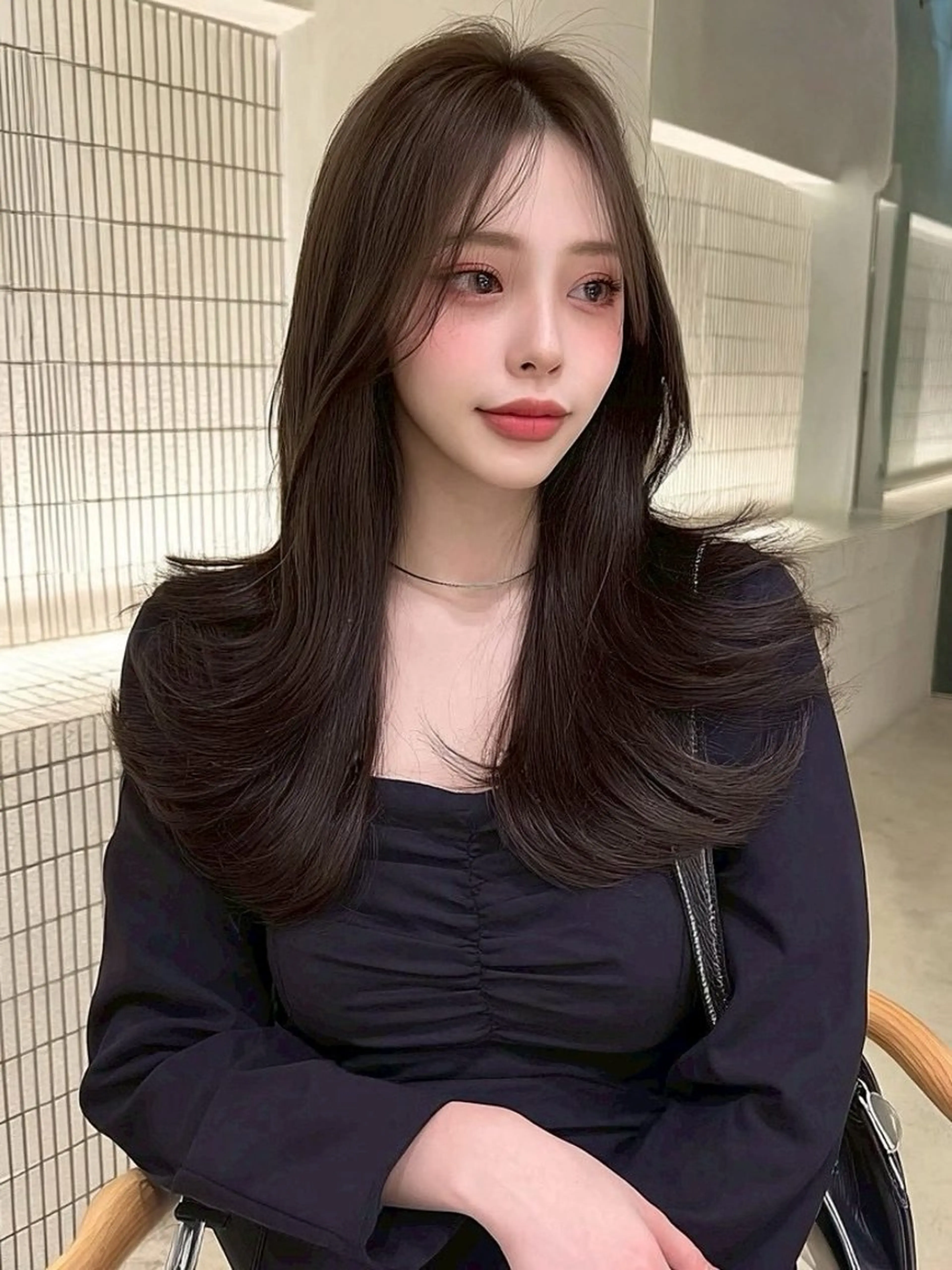 ロング カラー カット ヘアカラー トリートメント 💎髪質改善/韓国/ レイヤー/泉亮介💎のヘアスタイル