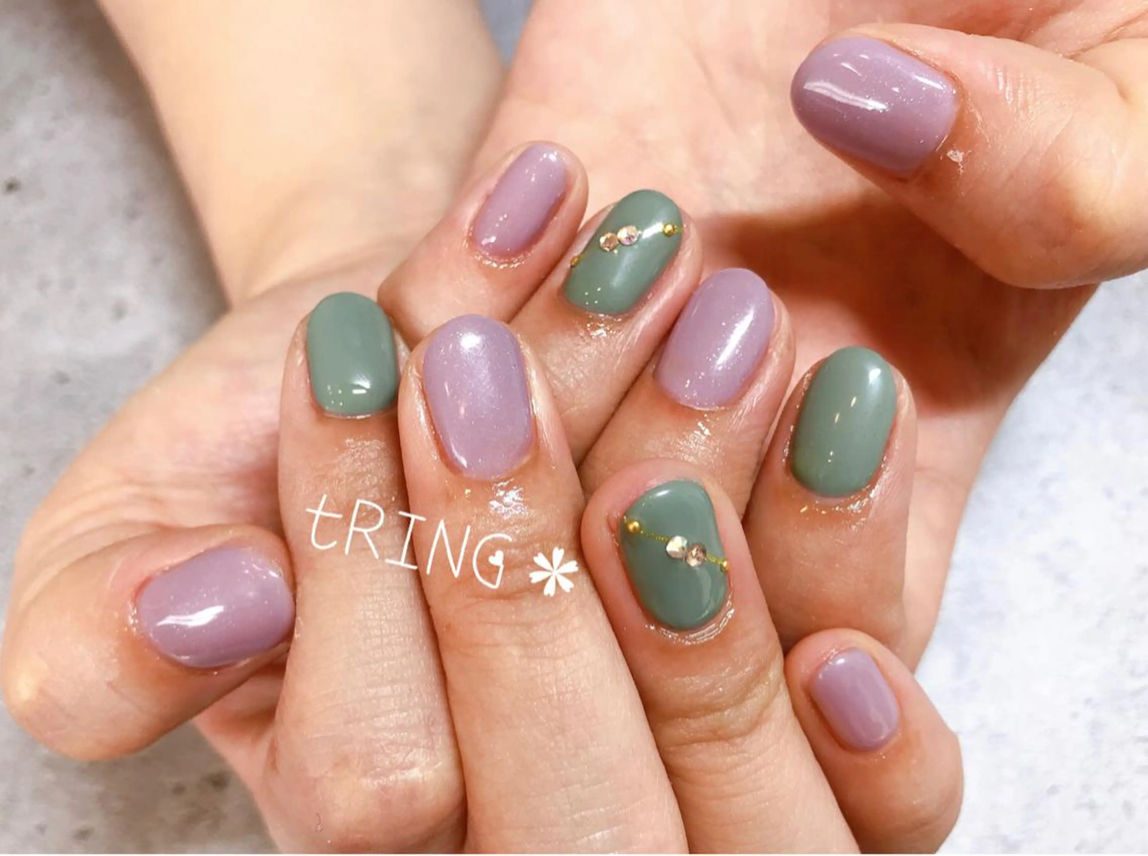 ネイル ハンドネイル tRING＊ しいの木台のネイルデザイン