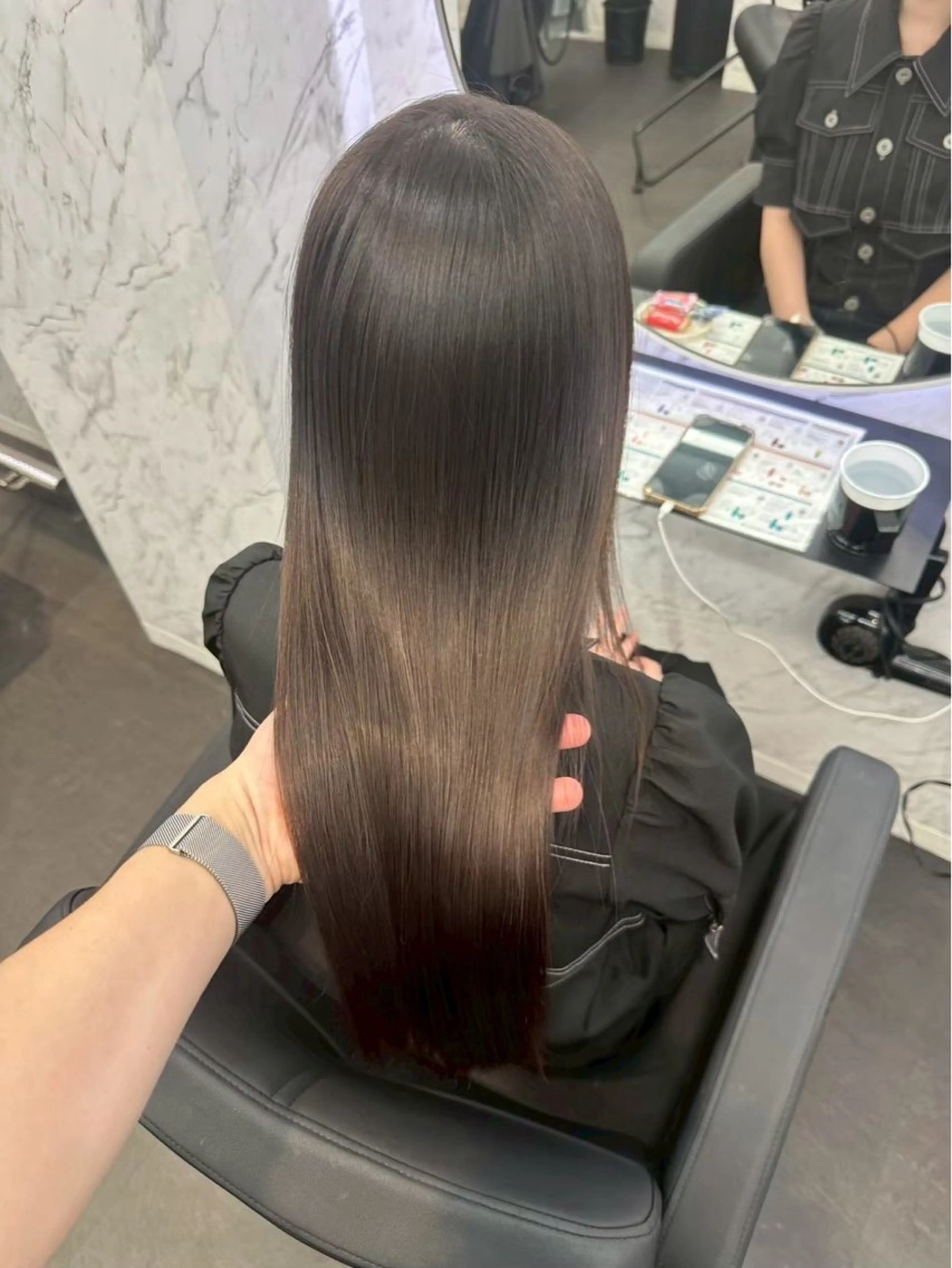 カラー ブリーチ ブラウンカラー 透明感カラー ブリーチなしカラー hair salon dot.mooda所属・레온⋆✦ Leon 透明感✨️Colorのヘアスタイル