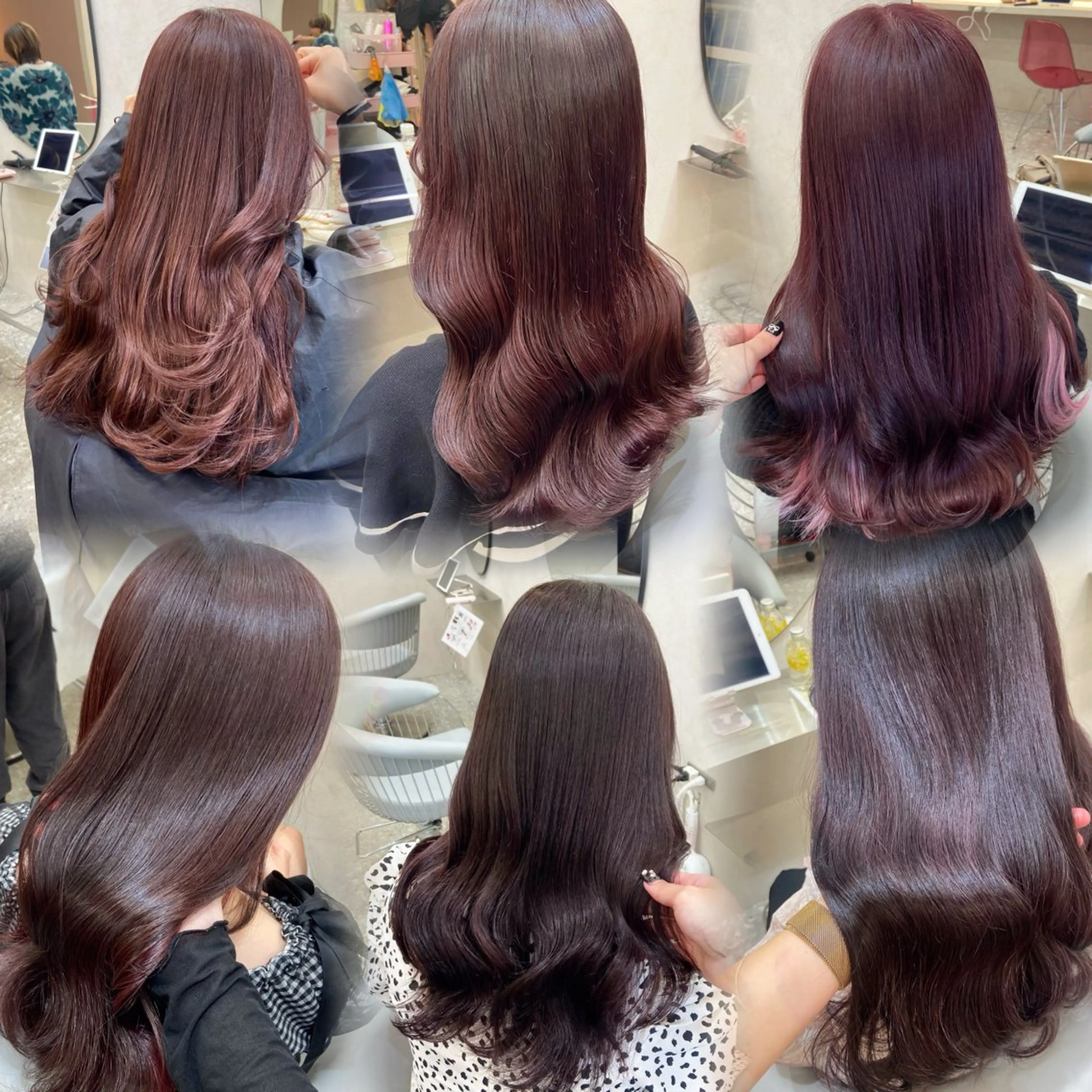 ロング カラー ブリーチ ダブルカラー ラベンダーカラー ブリーチなしカラー 新宿/韓国ヘア 中明度カラー/かやのヘアスタイル