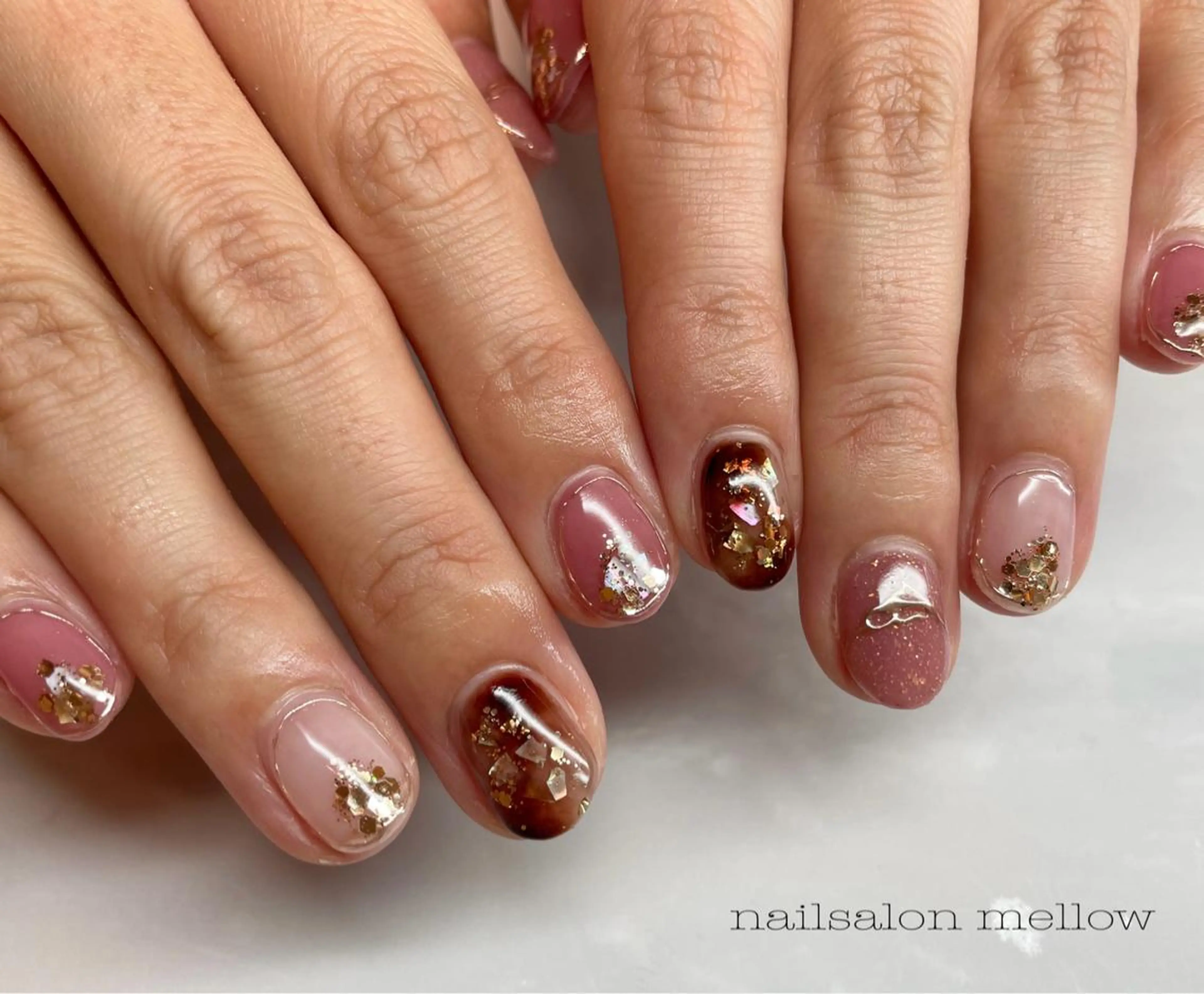 ネイル ニュアンスネイル ピンク 大山 浩美のネイルデザイン