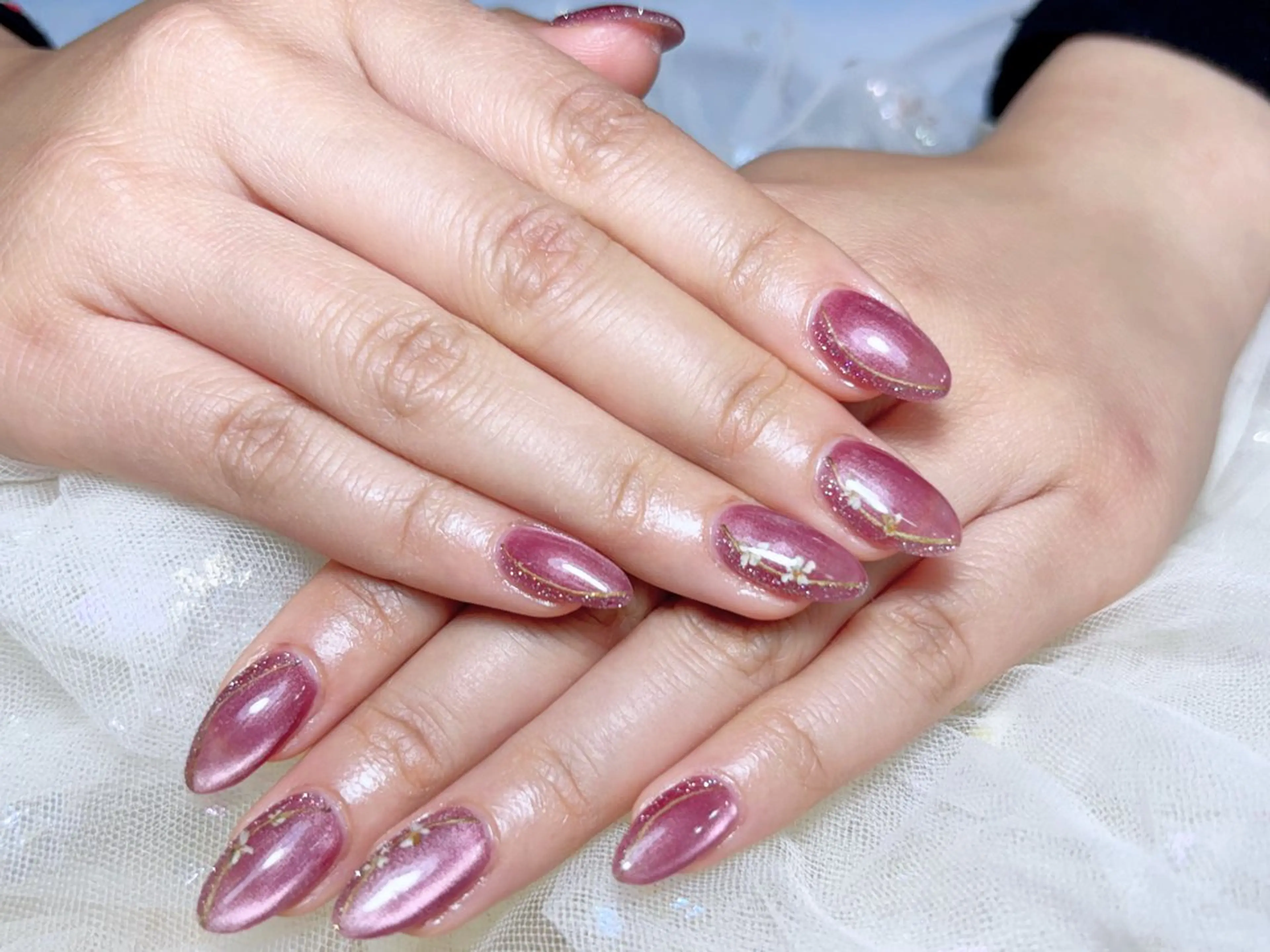 ネイル ハンドネイル H3 Nail Tsuki🦋💙のネイルデザイン