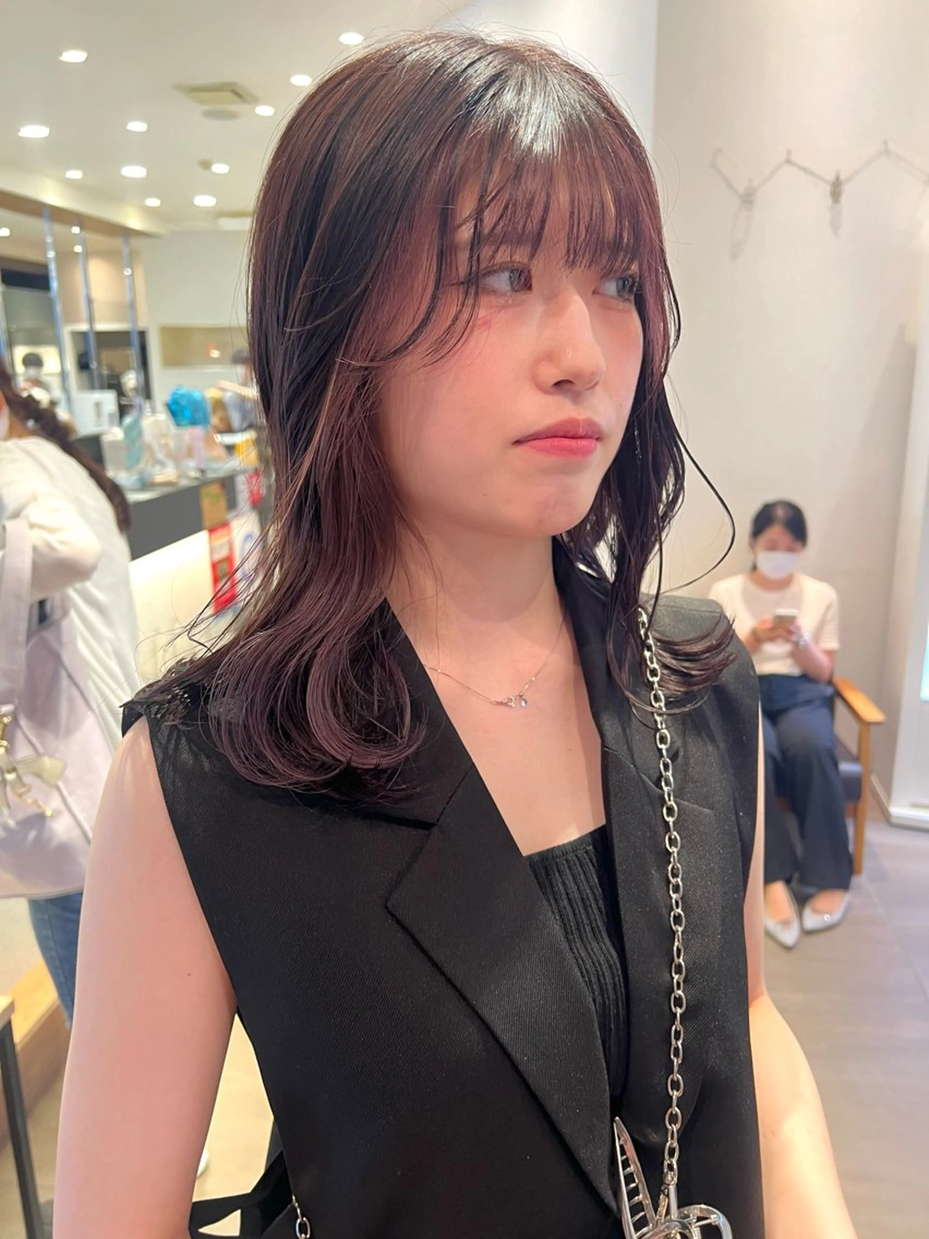 セミロング カラー ラベンダーカラー ラベンダーピンク ピンクカラー 🎀🕊RION 🩰のヘアスタイル