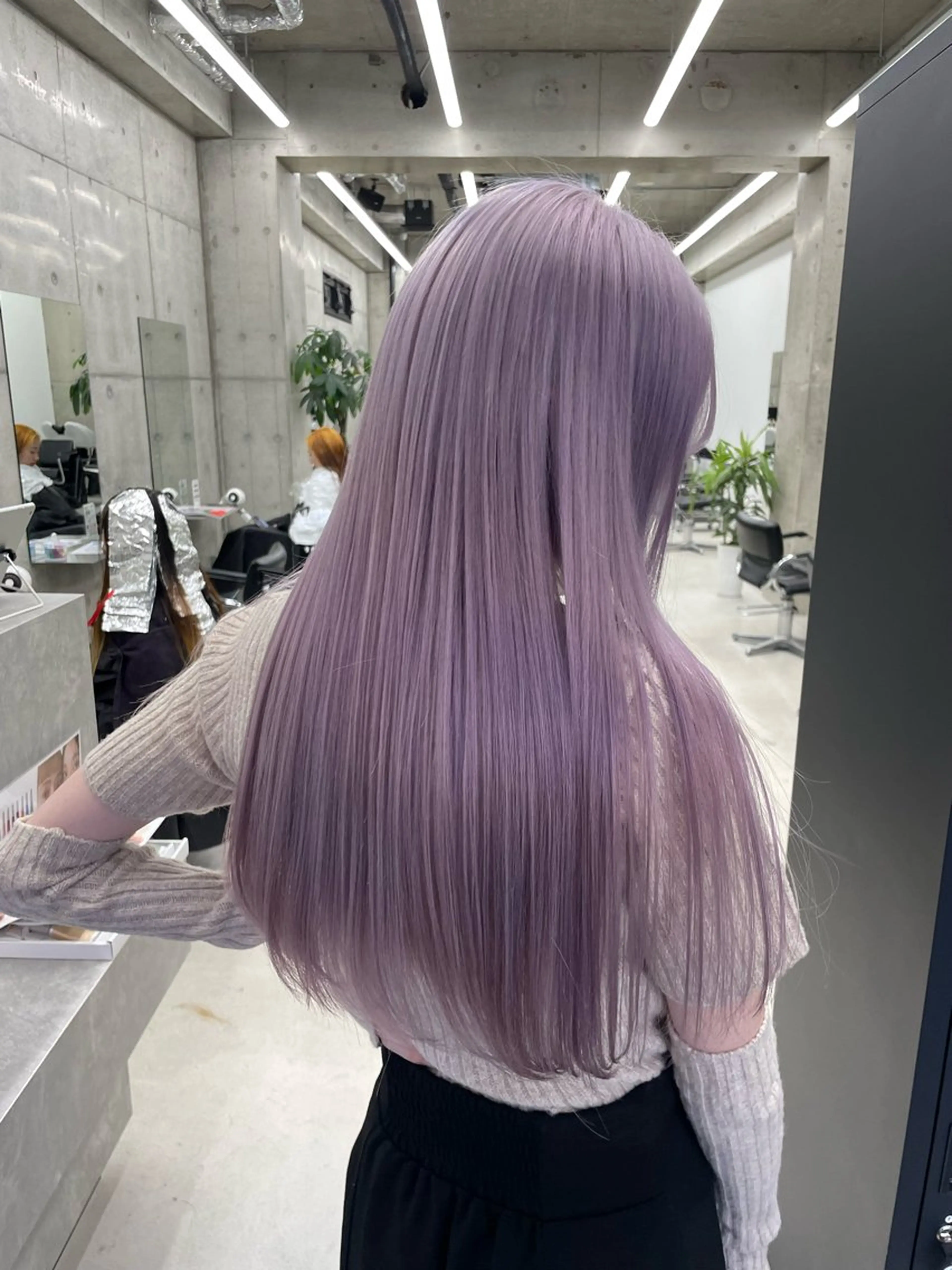 ロング カラー LINOET名古屋所属・ダブルカラー🩶上村 純妃🩶名駅徒歩5分のヘアスタイル