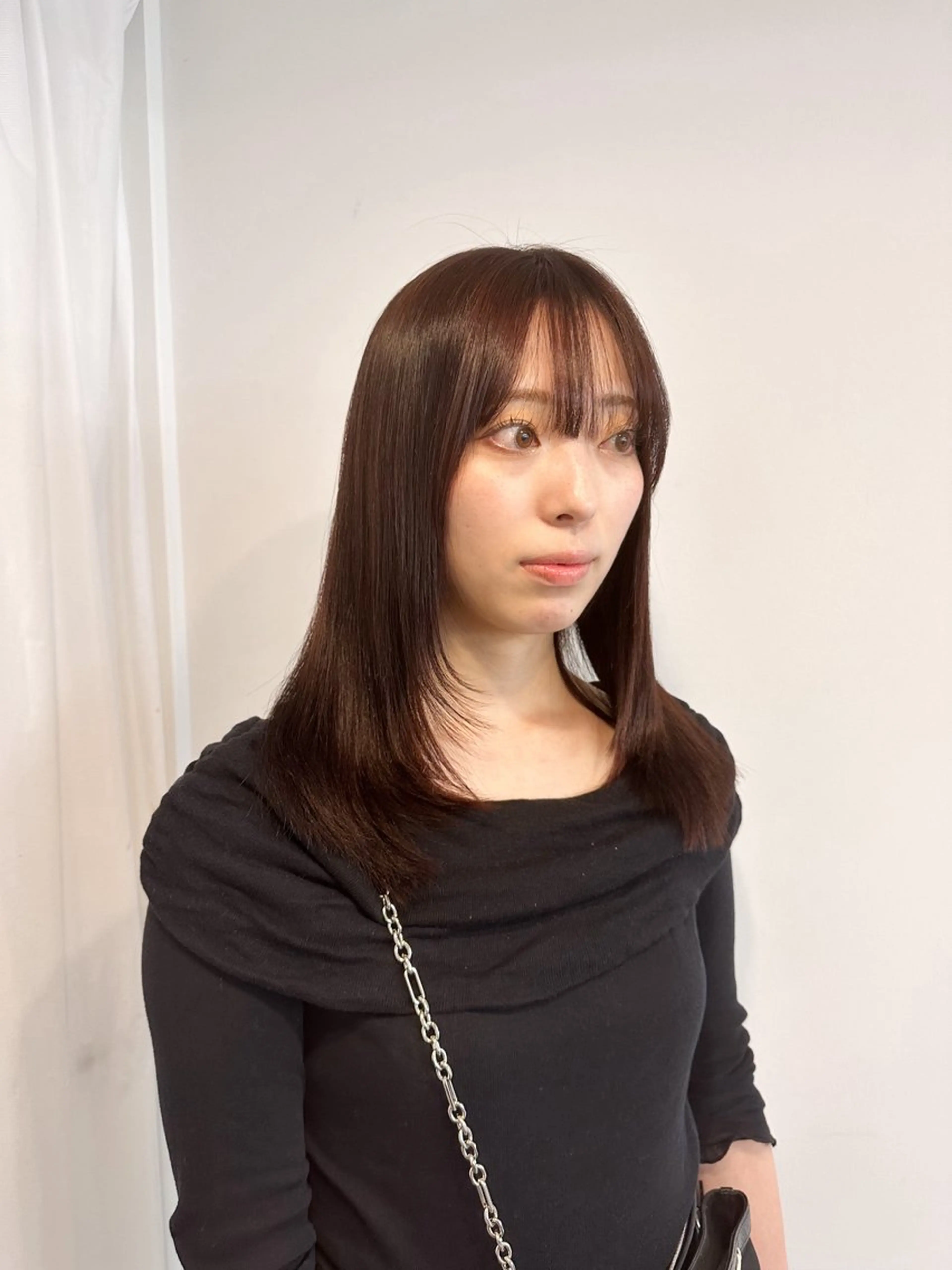 セミロング ブリーチ/ニュアンス パーマ/hinaのヘアスタイル