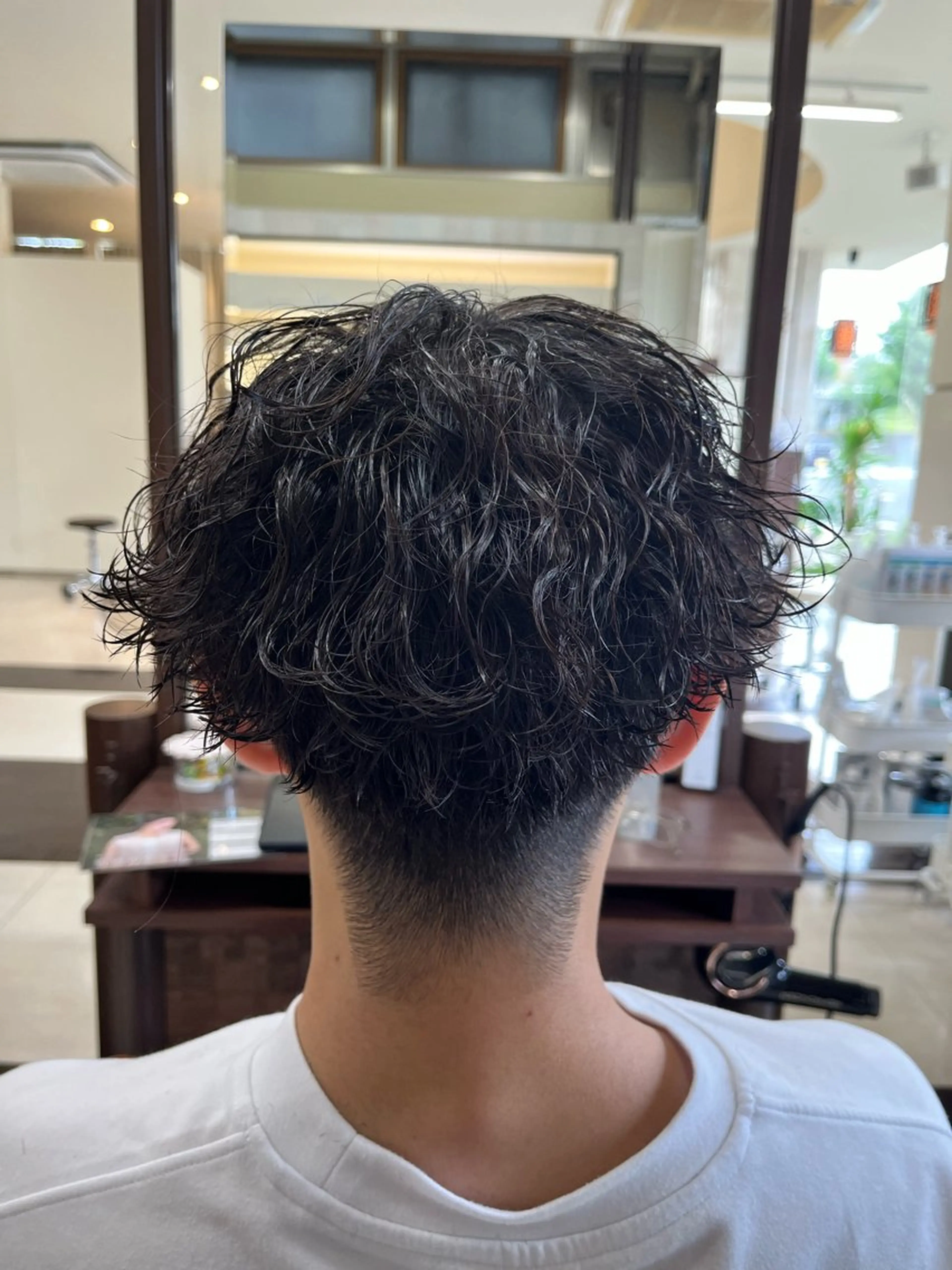 ショート パーマ メンズ マッシュ メンズパーマ 刈り上げ 波巻きパーマ スパイラルパーマ AROH men's cut&men's perm 船橋店所属・🧊メンズ特化🧊 高木航希のヘアスタイル