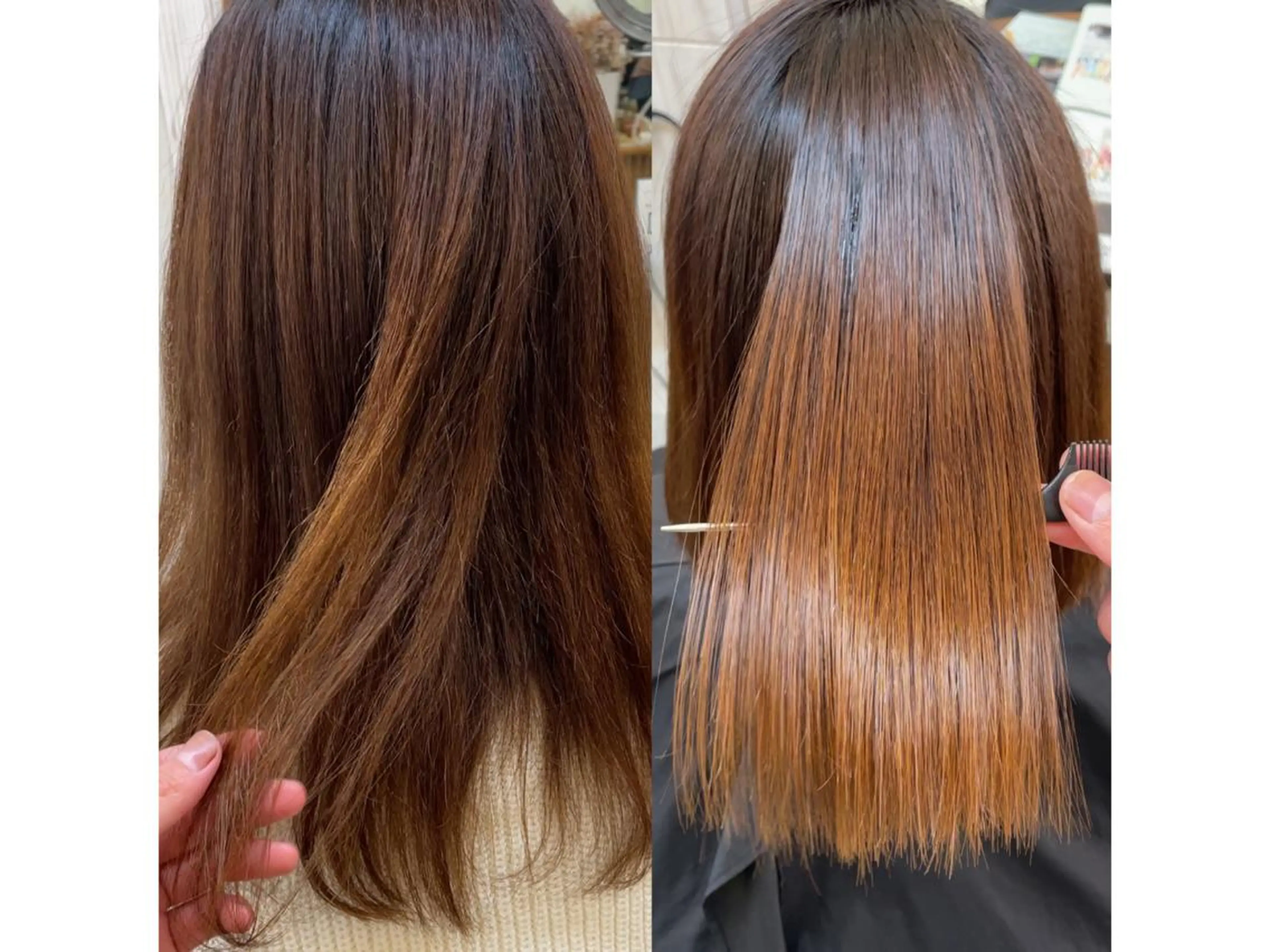 ミディアム パーマ 縮毛/レイヤー 韓国/橋口のヘアスタイル