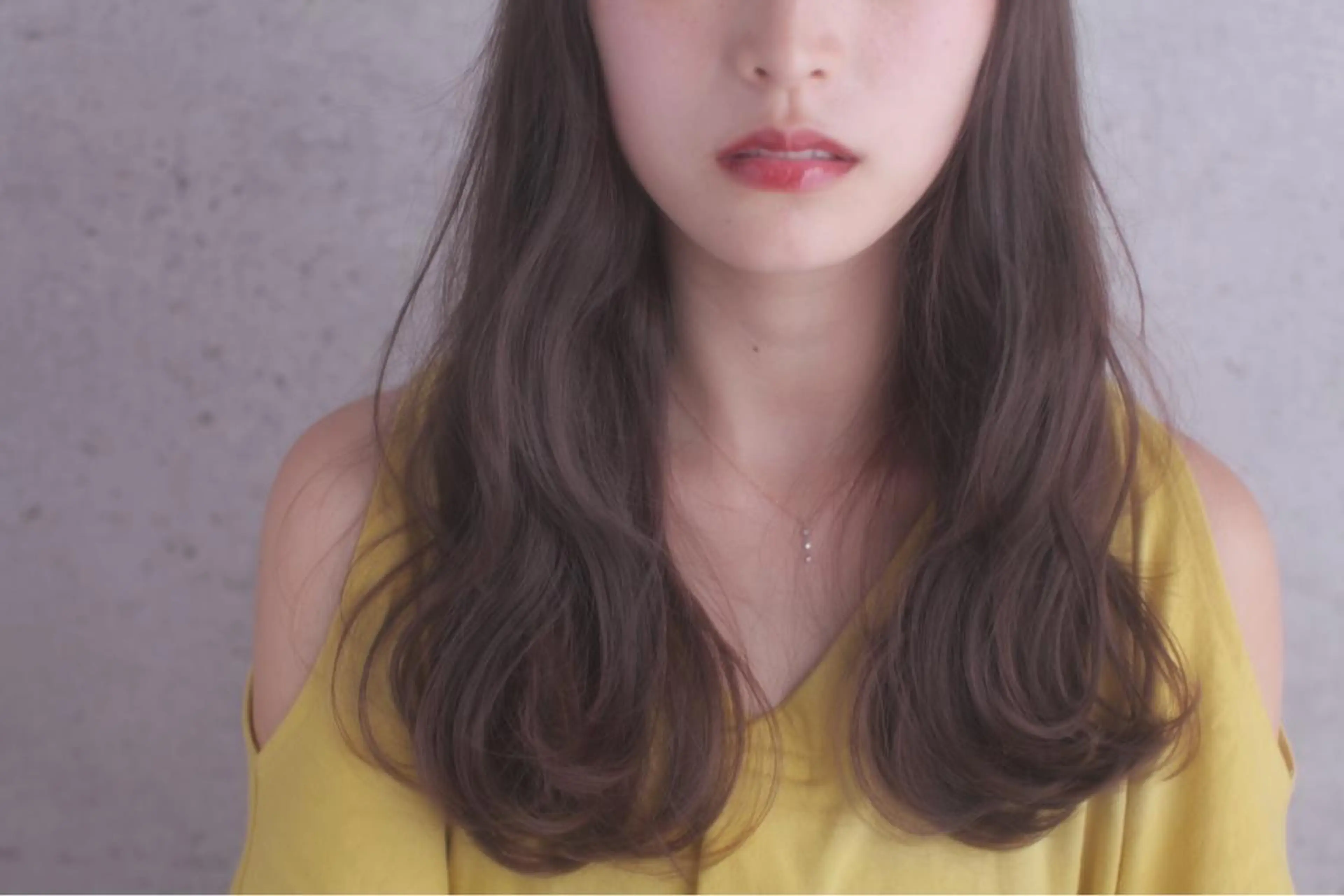 セミロング カラー グレージュ 長井 徹行のヘアスタイル