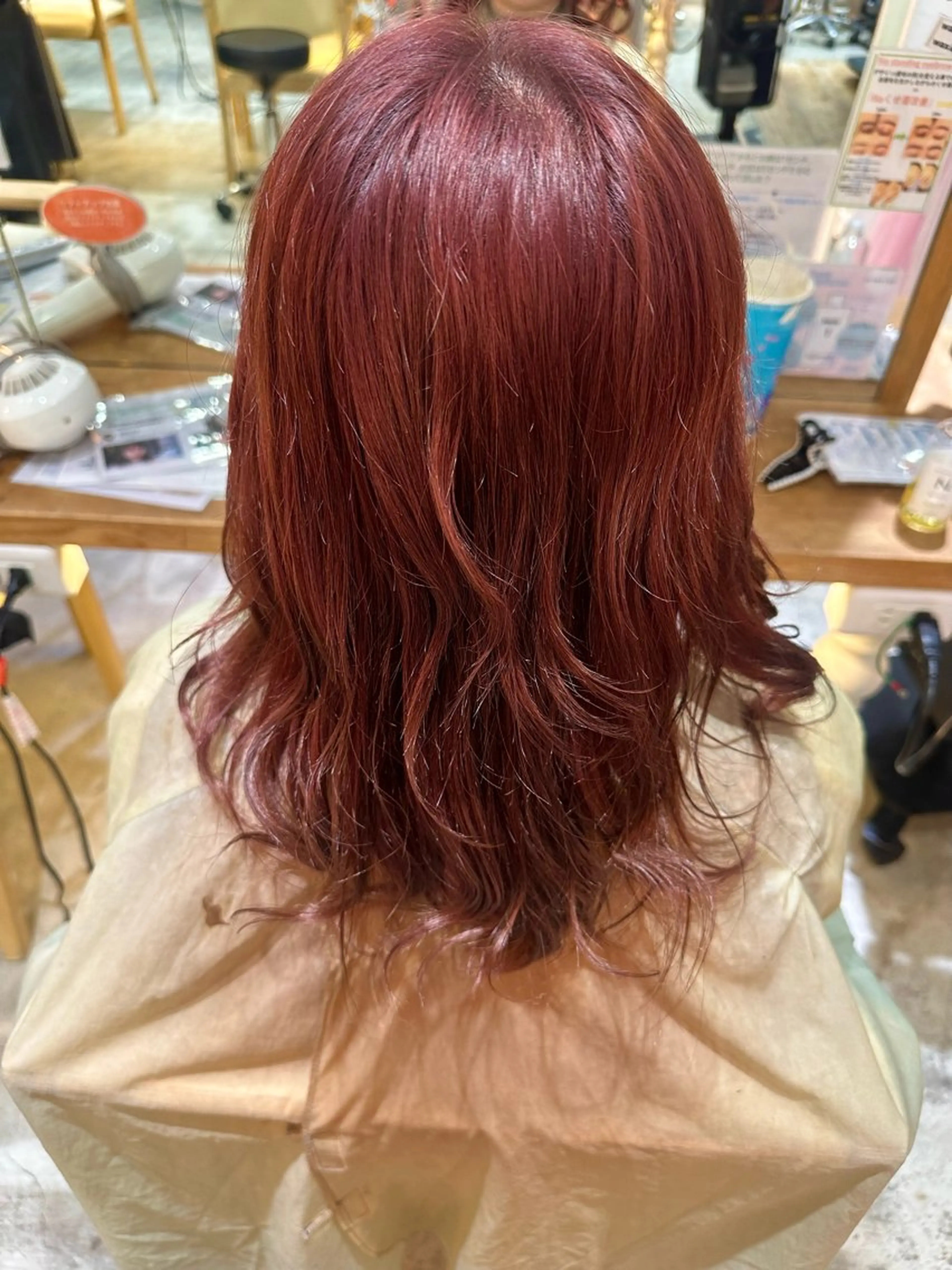 ミディアム カラー ヘアカラー 赤熊 咲良 🦔ྀིのヘアスタイル