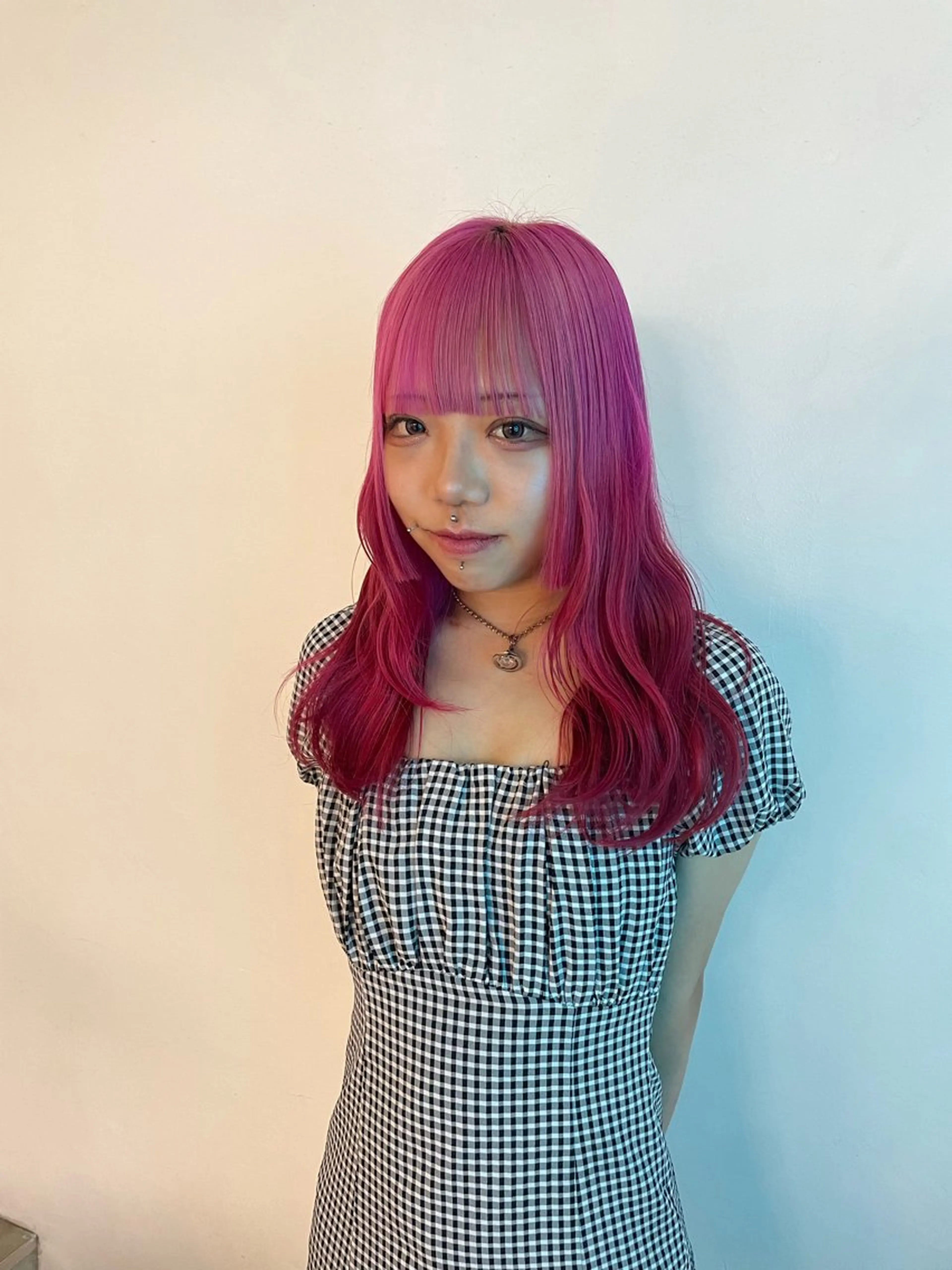 ロング カラー ピンクカラー ヘアカラー 🌟暖色系ハイトーン 🌟AIのヘアスタイル