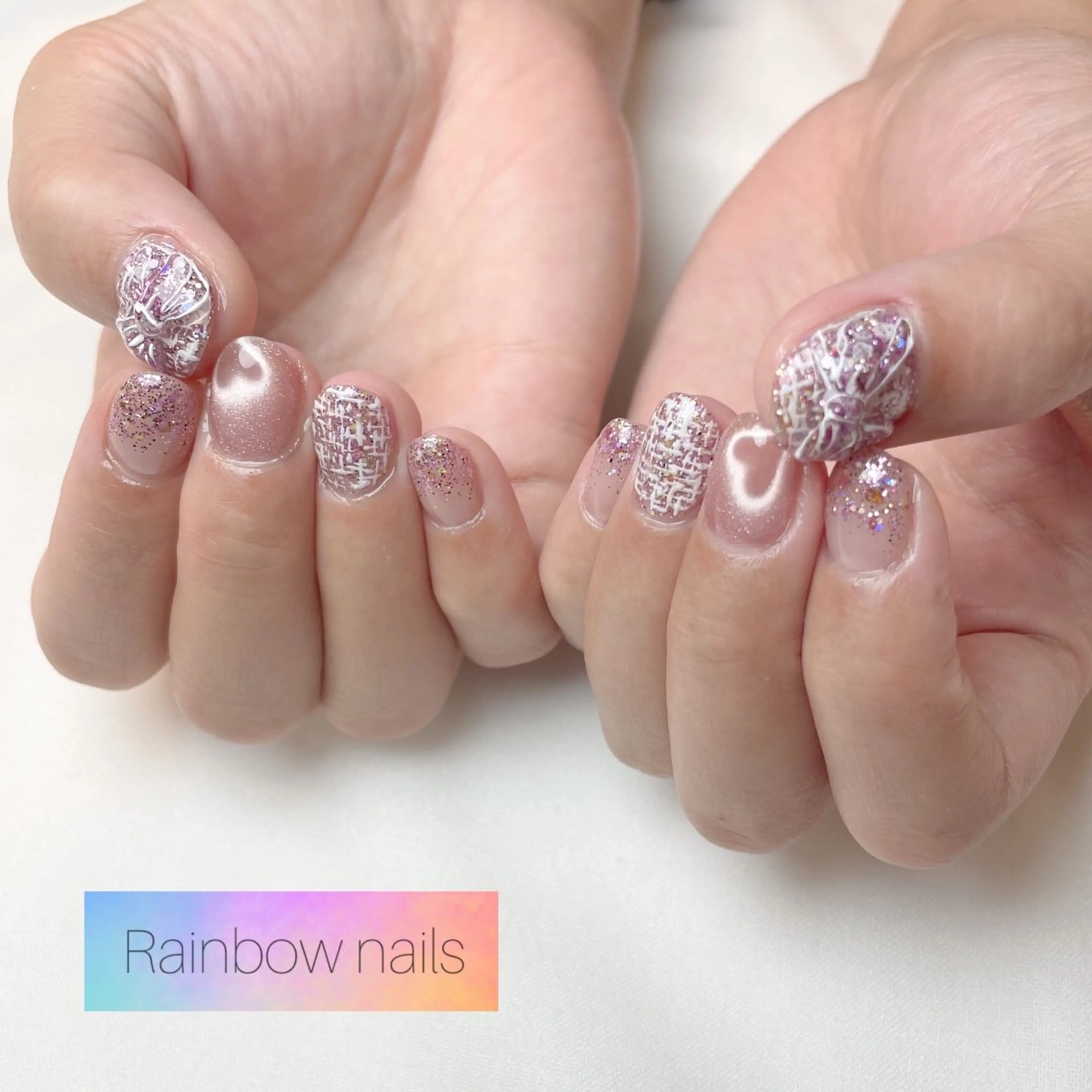 ネイル Rainbow nailsくろちゃんのネイルデザイン