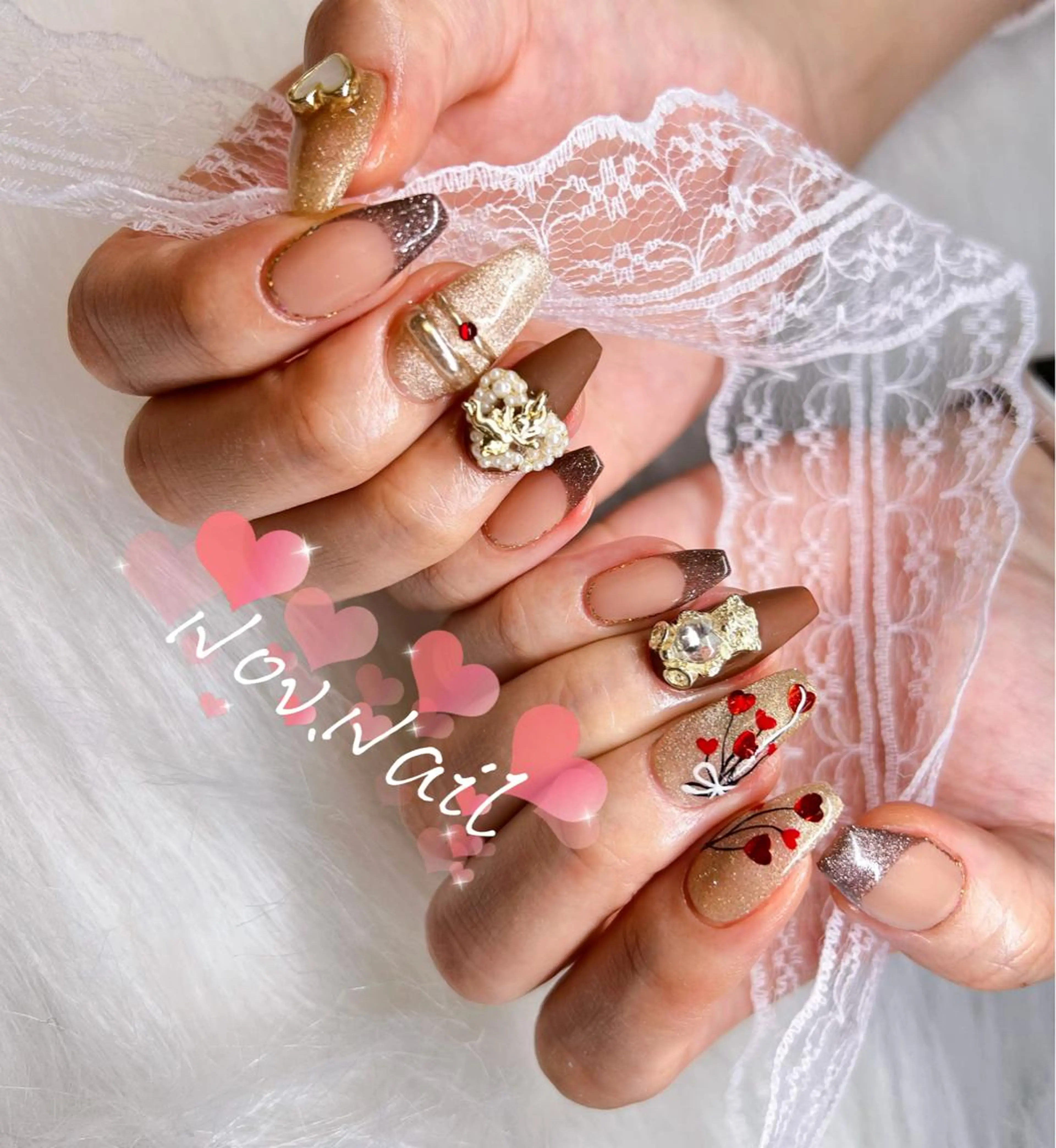 ネイル バレンタイン ハンドネイル ハンドケア Nov. ネイルサロンのネイルデザイン