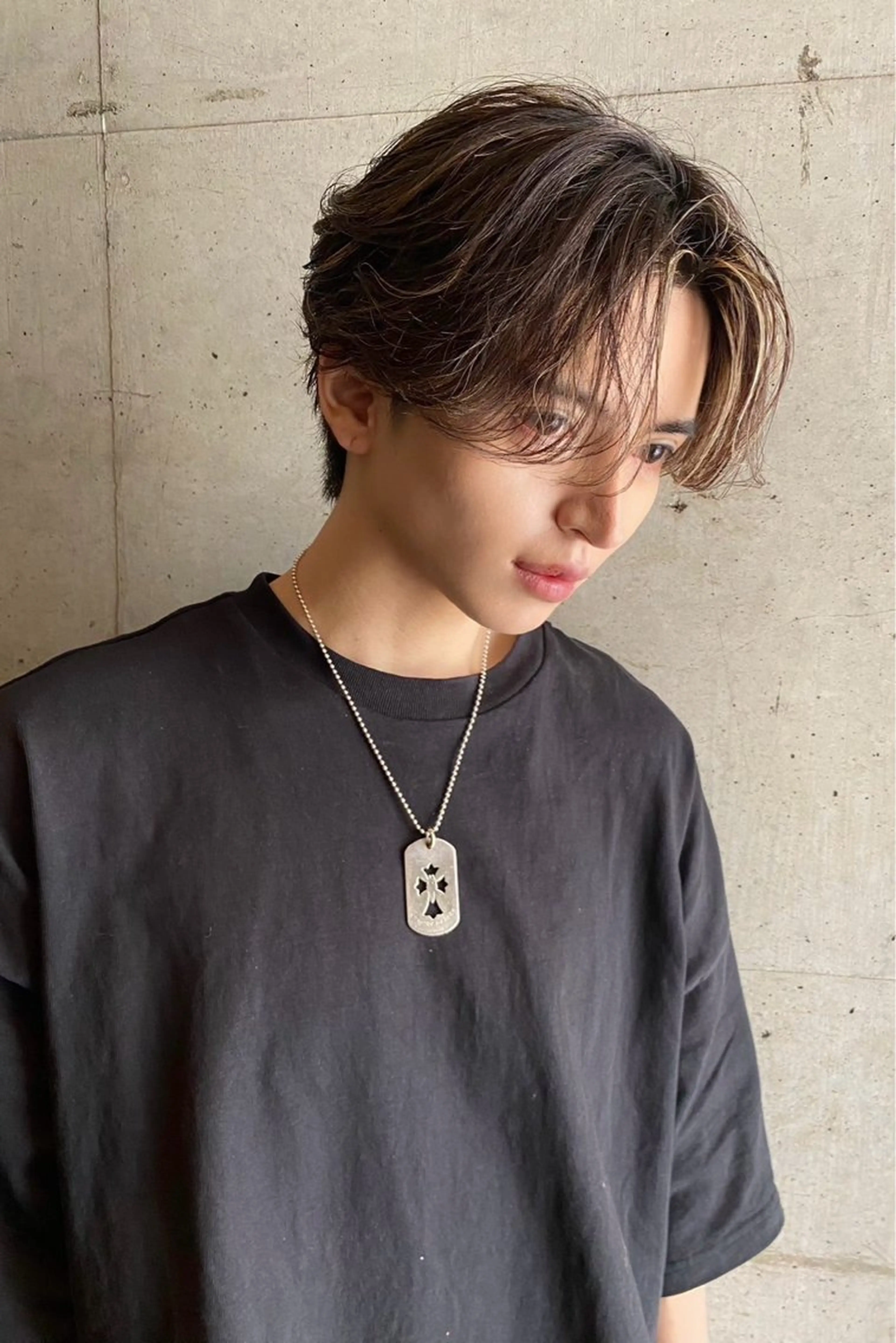 ミディアム カラー メンズ メンズスタイリスト 前田雄輝のヘアスタイル