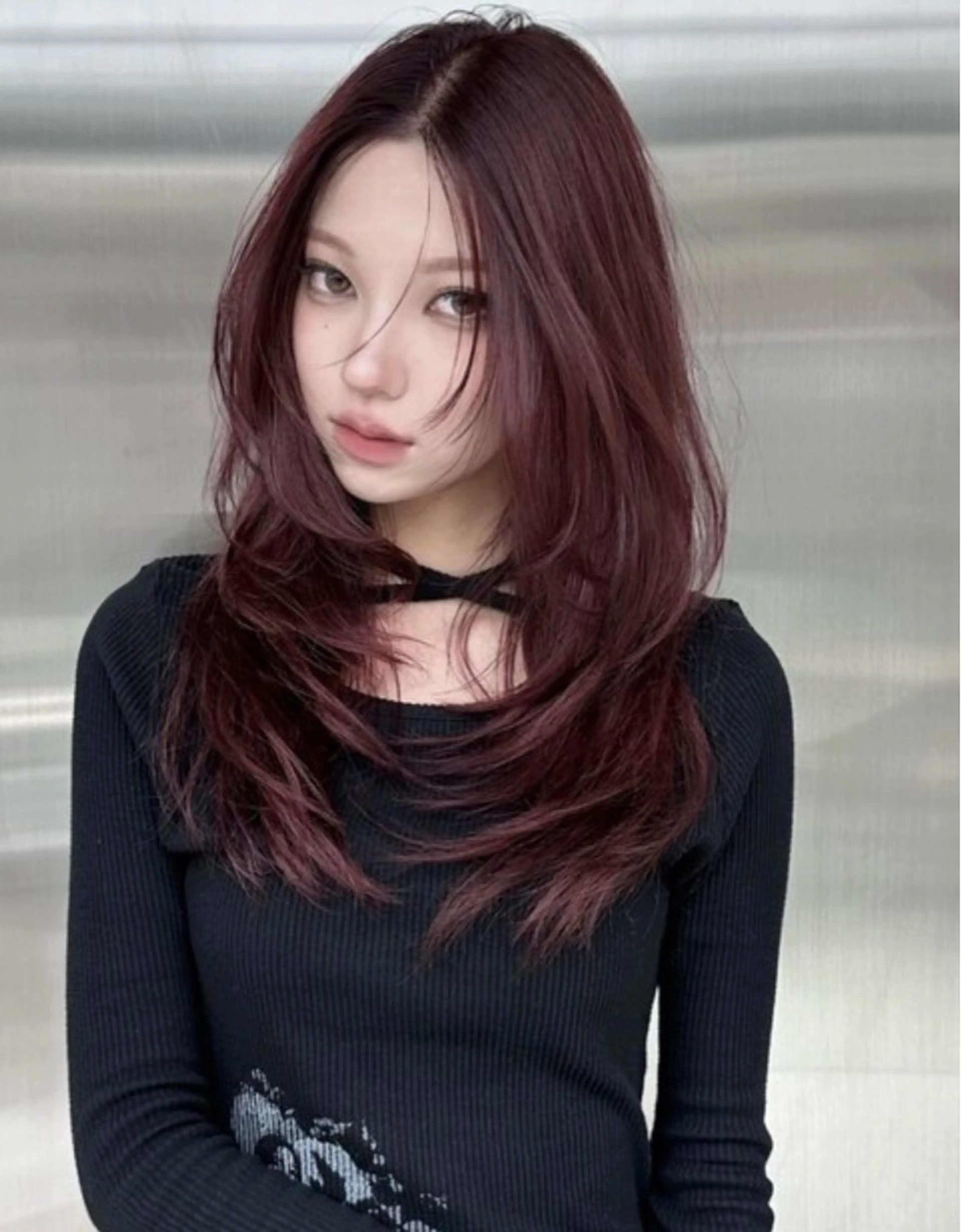 セミロング ハイレイヤー レイヤーカット 小顔カット きったん/ハイライト レイヤーカットのヘアスタイル