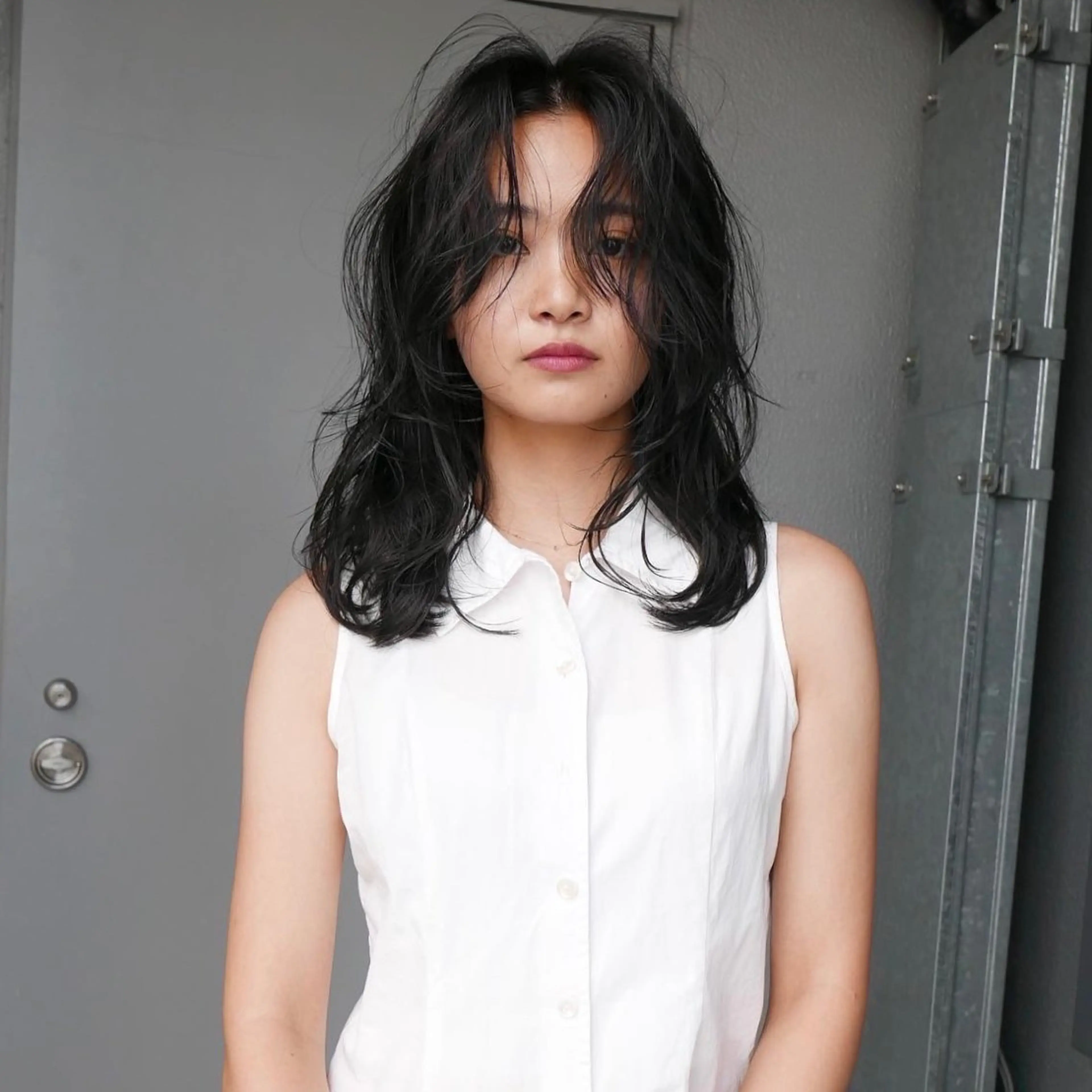 ミディアム パーマ カット パーマ bloc japon所属・ﾌﾞﾚｲｽﾞ˚✧₊⁎ ﾚｲﾔｰToriのヘアスタイル