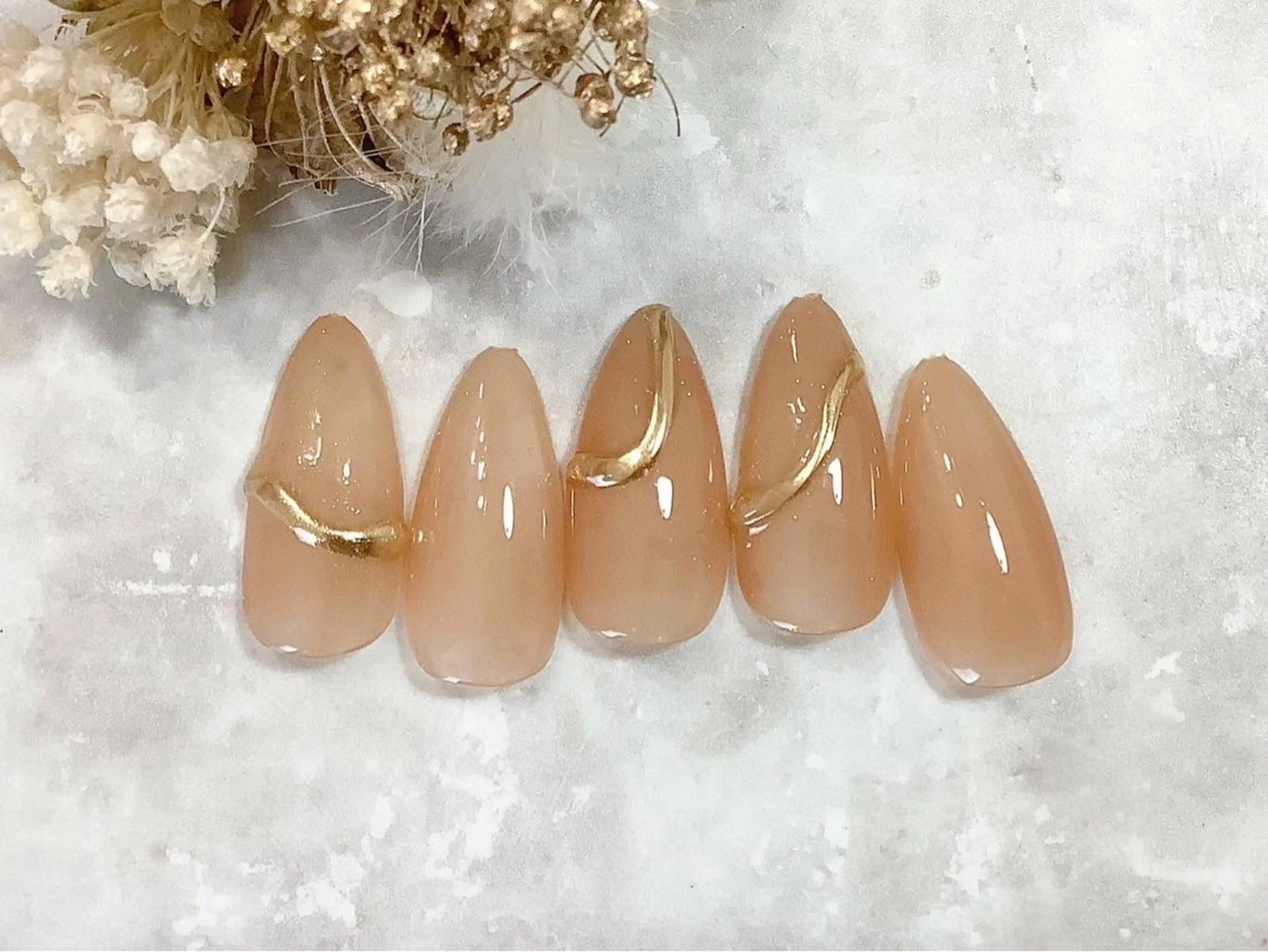 ネイル オフィスネイル シンプルネイル 【パラジェル・フィルイン】Nailsalon　Merci東中野所属・Merci shigaのネイルデザイン