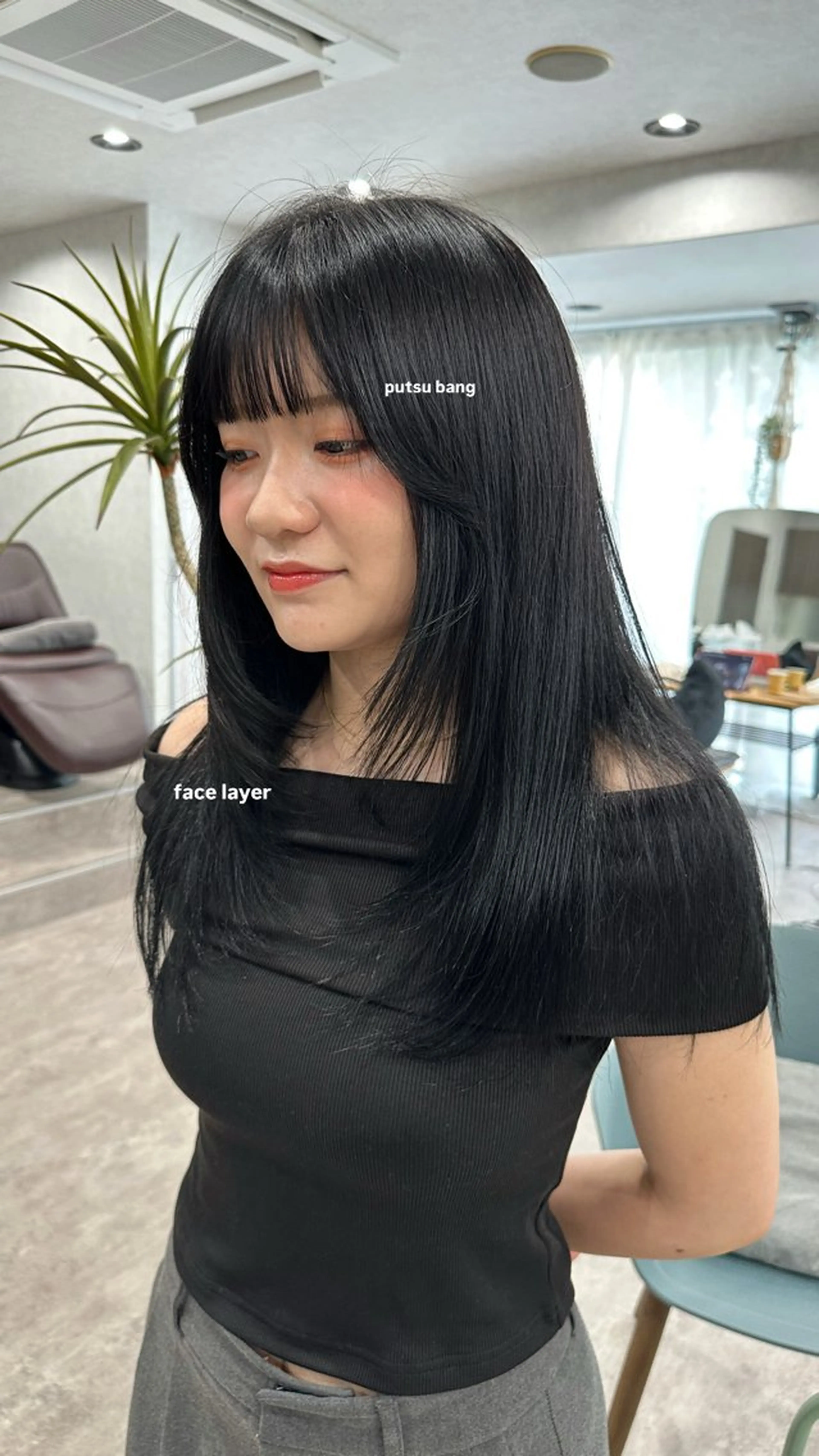 ロング カラー カット ヘアカラー トリートメント v-lab studio所属・韓国レイヤーカット/ 艶カラー/ noaのヘアスタイル