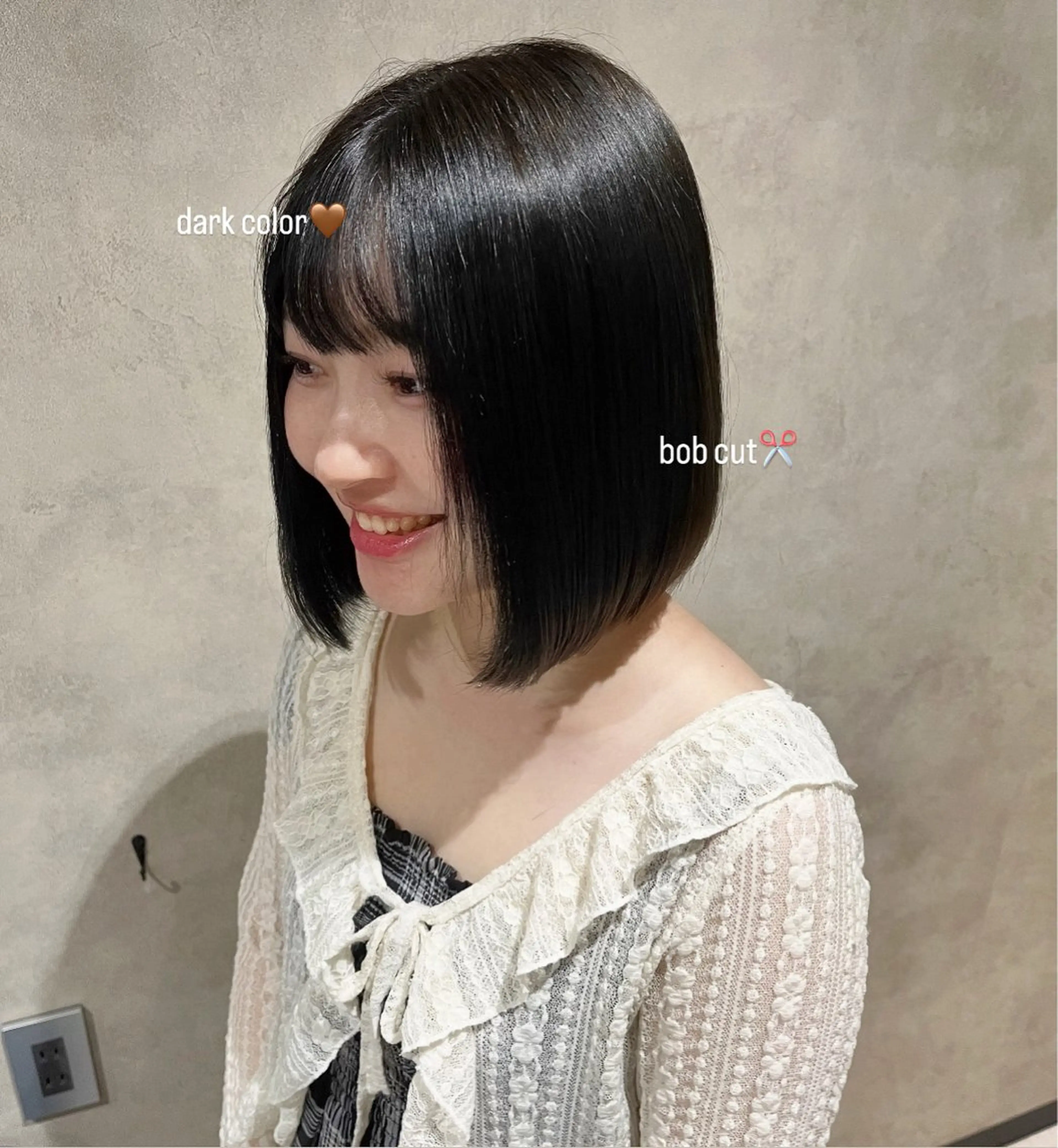 🌼ボブカット+艶カラー+質感upトリートメント+マイクロバブル🫧※ブリーチ無し、レイヤー🆖🌼の写真